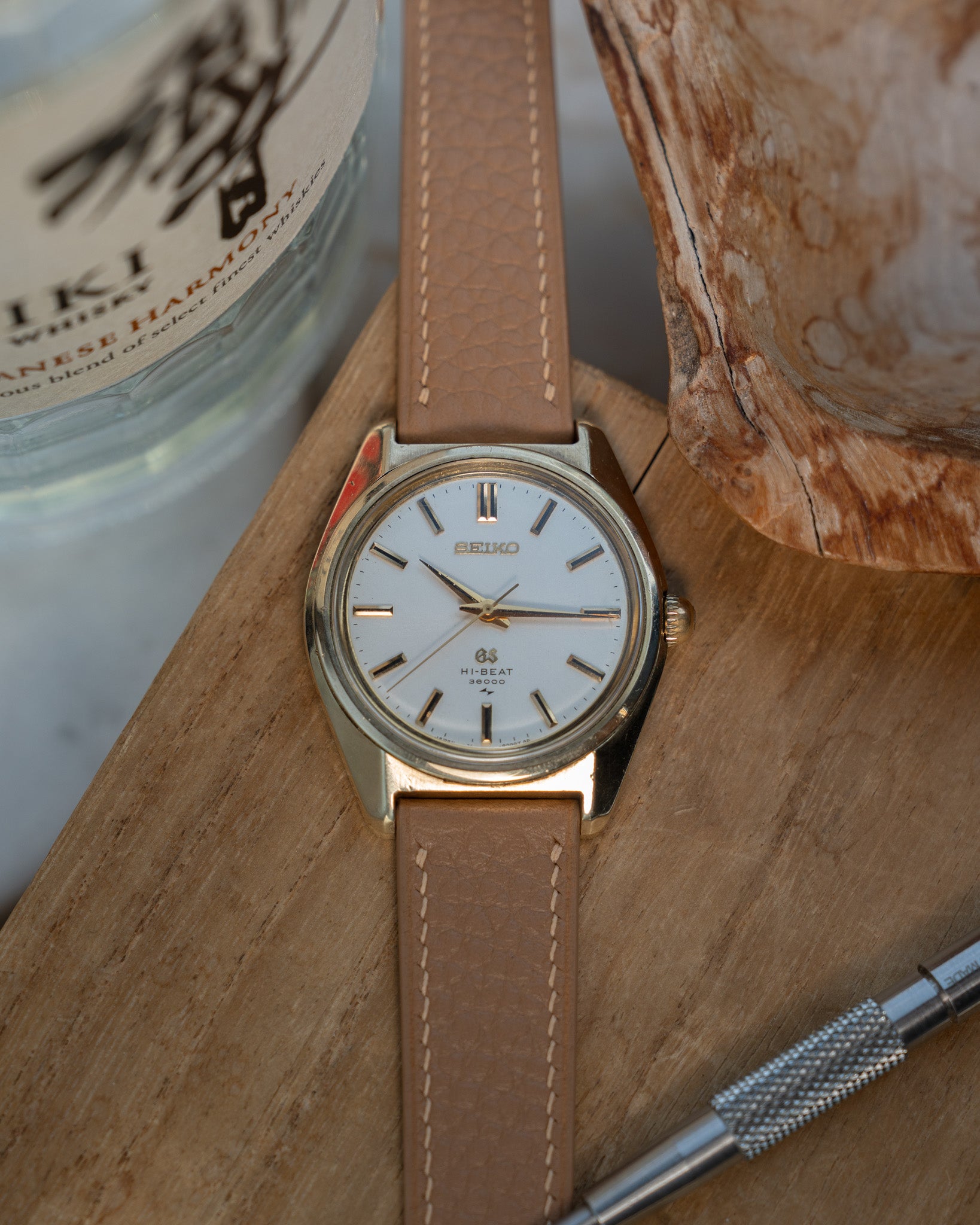 Grand Seiko 4520-8000 hi-beat in cap gold, November 1968