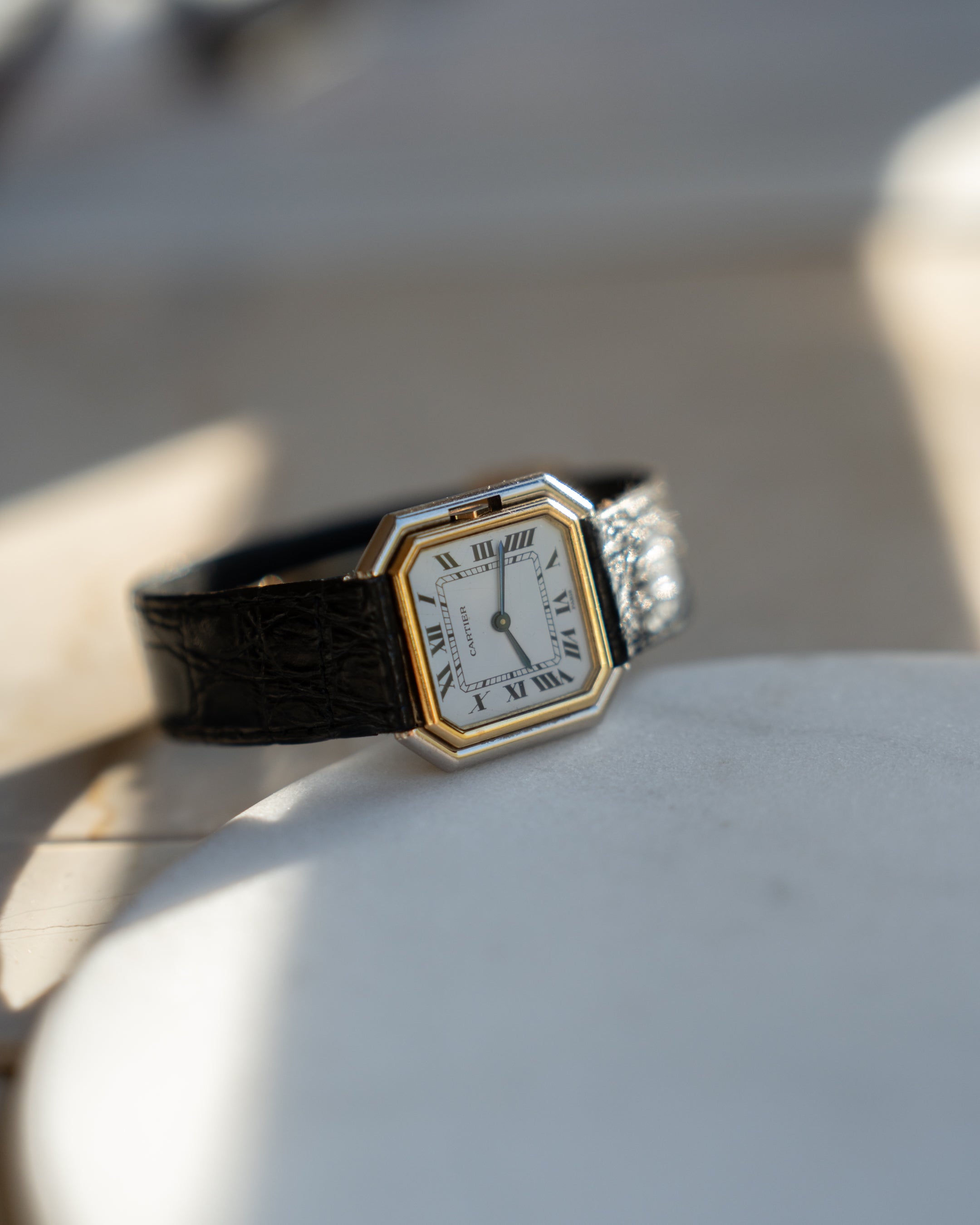 Cartier Ceinture 18k White & Yellow Gold, LM size - mechanical wind movement