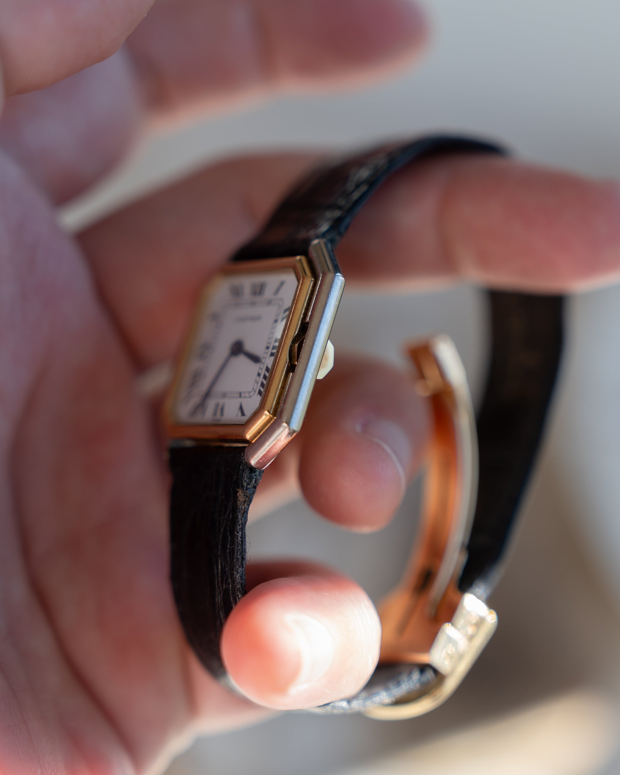 Cartier Ceinture 18k White & Yellow Gold, LM size - mechanical wind movement