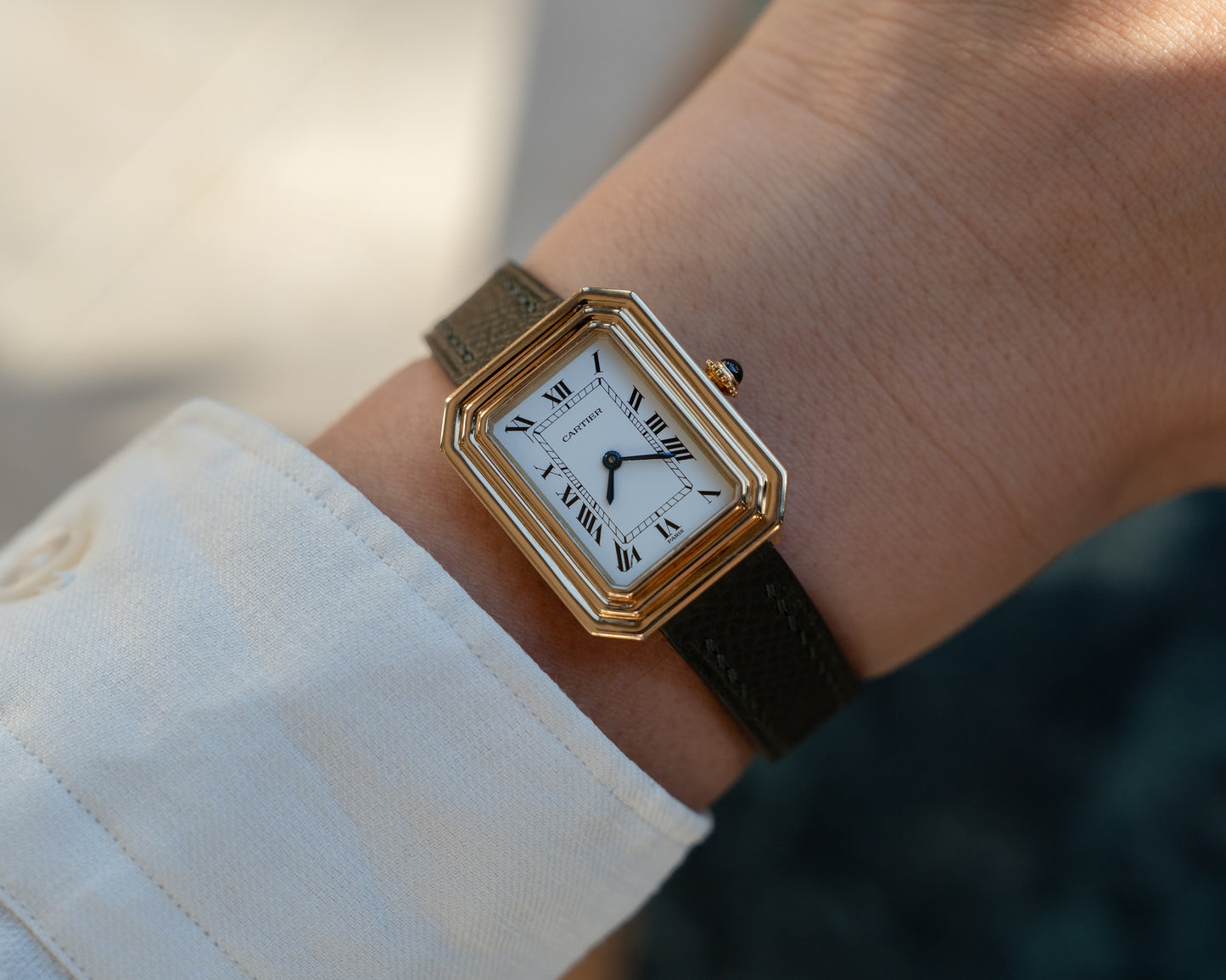 Cartier Cristallor 18k Yellow Gold, later Paris Dial & case, SM size