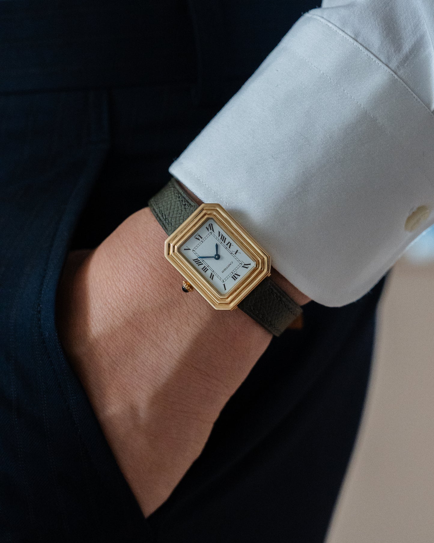 Cartier Cristallor 18k Yellow Gold, later Paris Dial & case, SM size