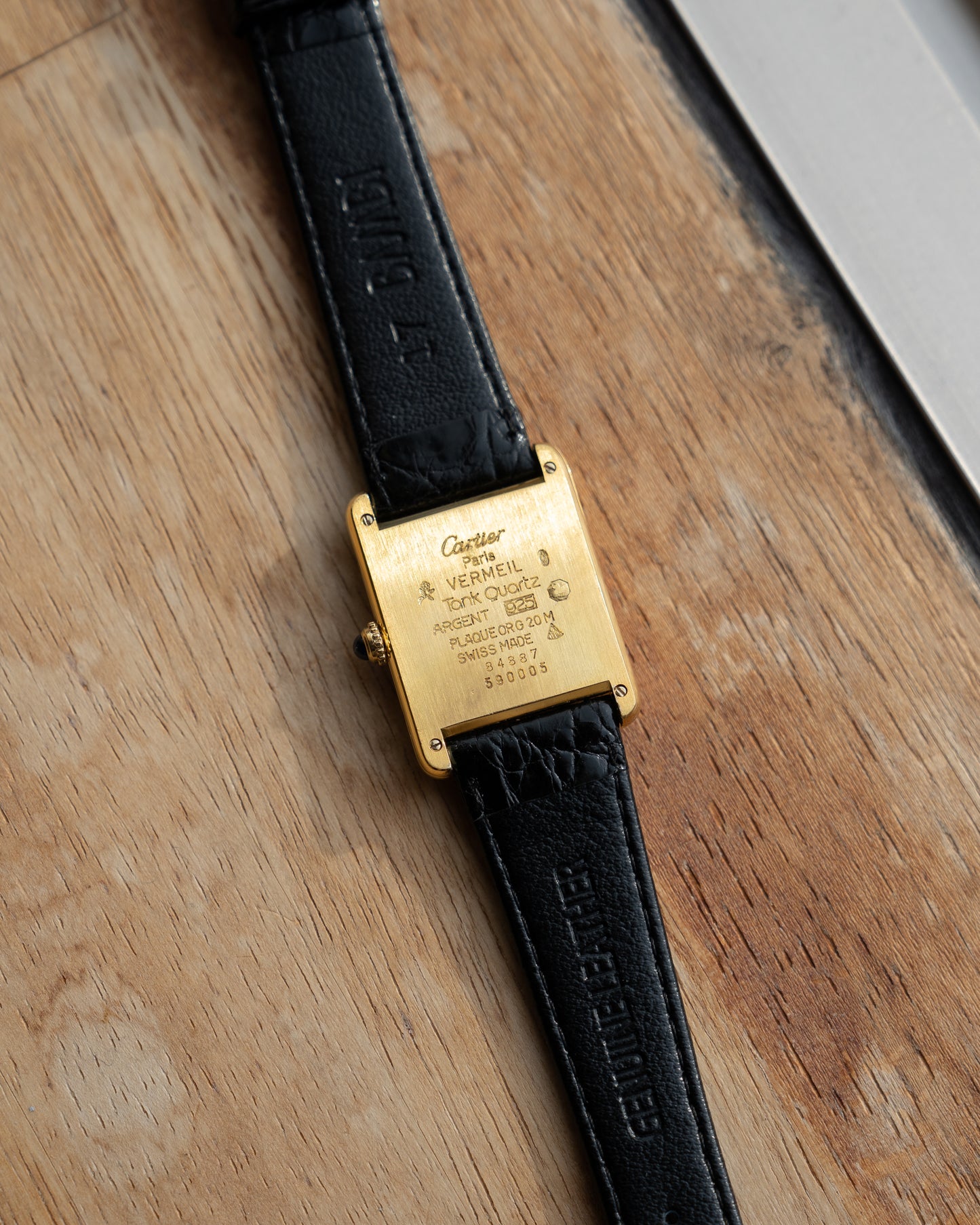 Must de Cartier Tank LM- Breguet Numeral white dial, box & papers