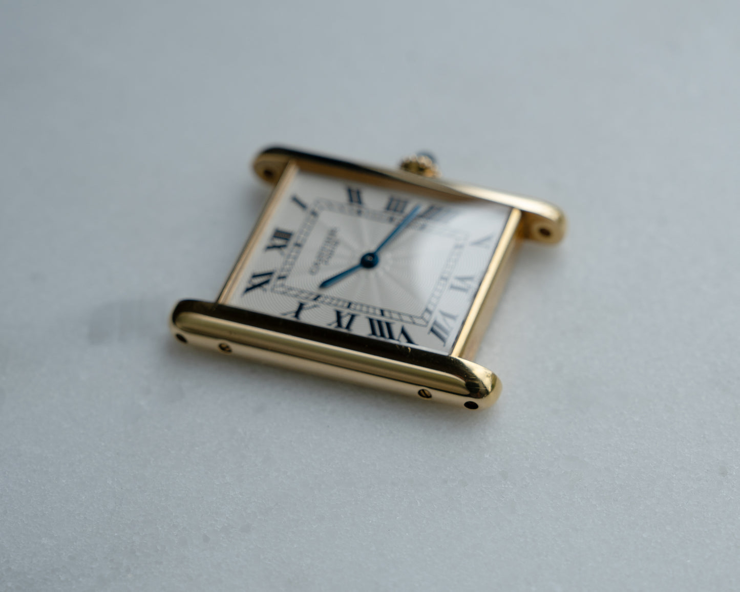 Cartier Tank Louis LM in YG, CPCP "Collection Prive" later rosette dial, full set