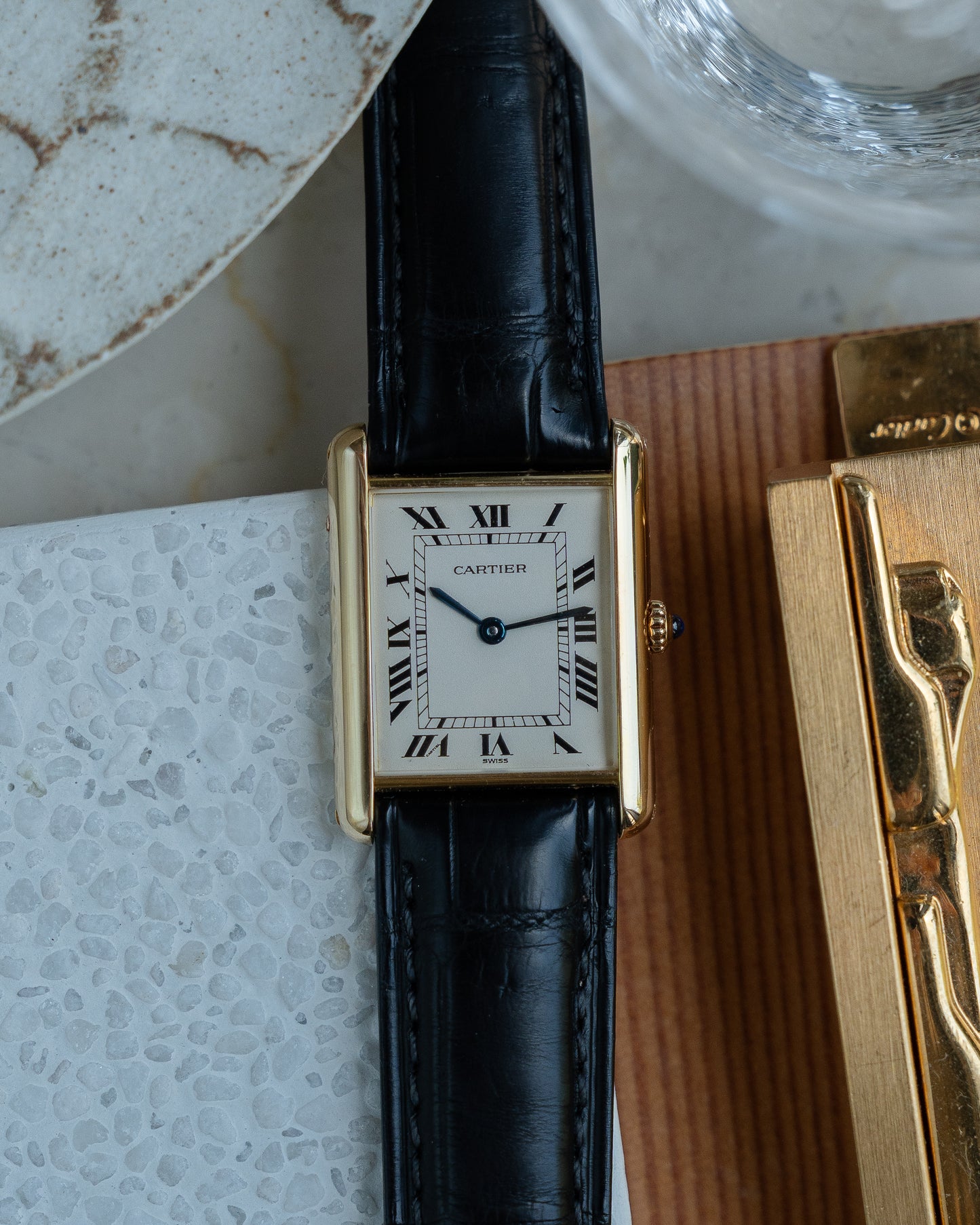 Cartier Tank Louis in 18k yellow gold, W1512856, Cal. 90.06