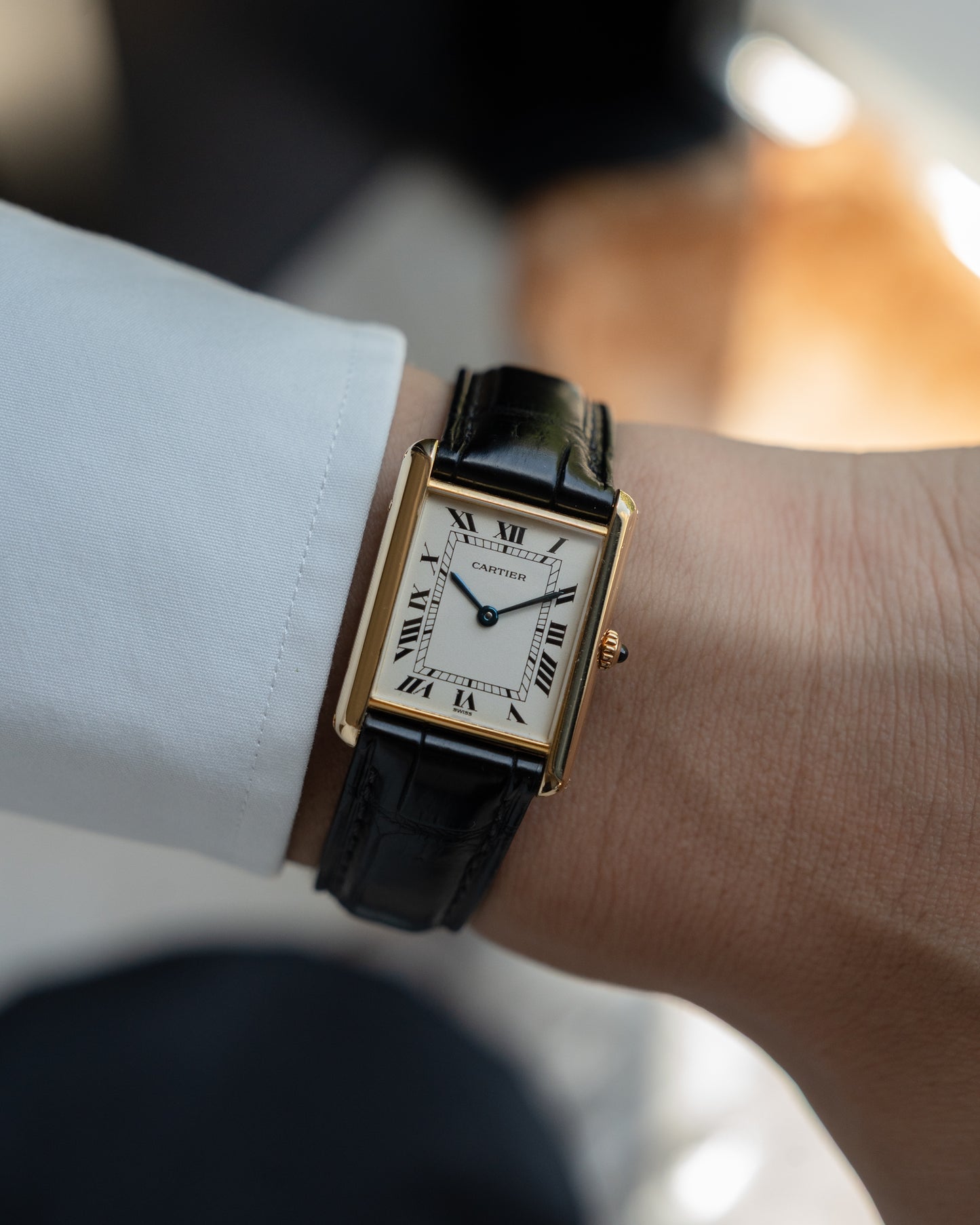 Cartier Tank Louis in 18k yellow gold, W1512856, Cal. 90.06