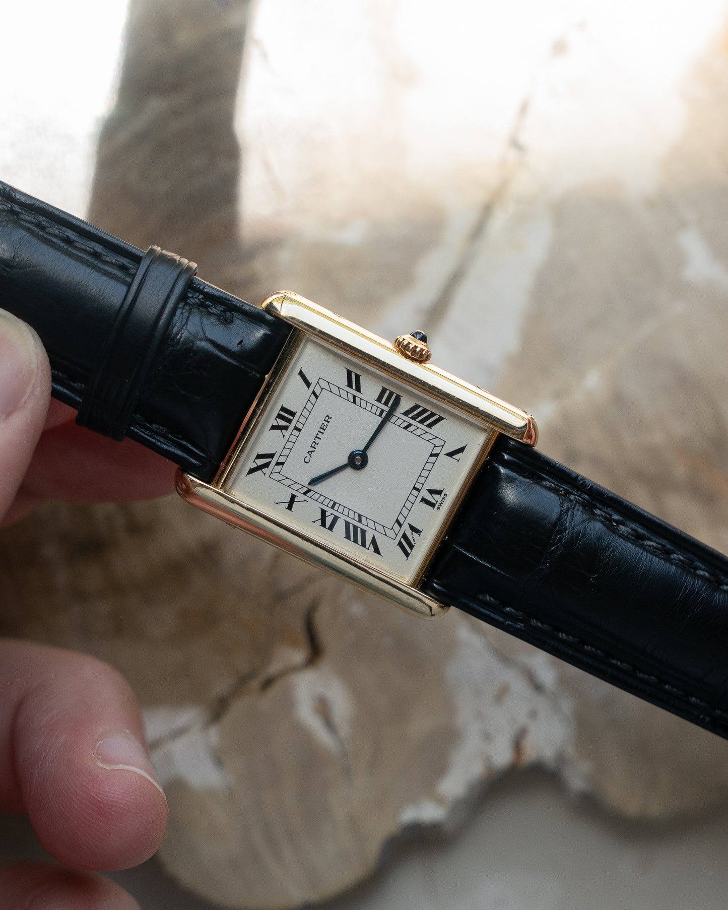 Cartier Tank Louis in 18k yellow gold, W1512856, Cal. 90.06