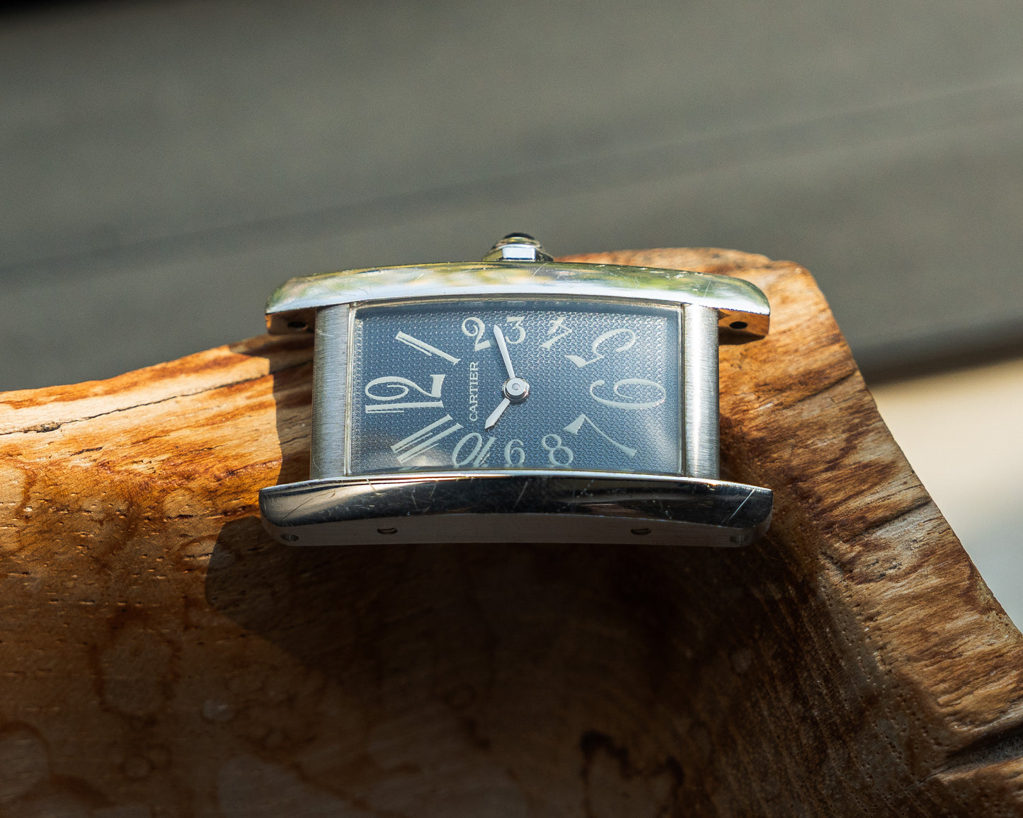 Cartier Tank Américaine in white gold, ref 1713, grey dial, full set
