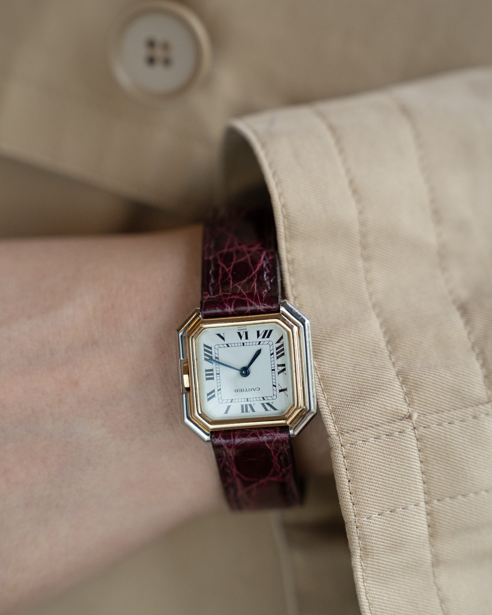 Cartier Ceinture 18k White & Yellow Gold, SM size - mechanical wind movement