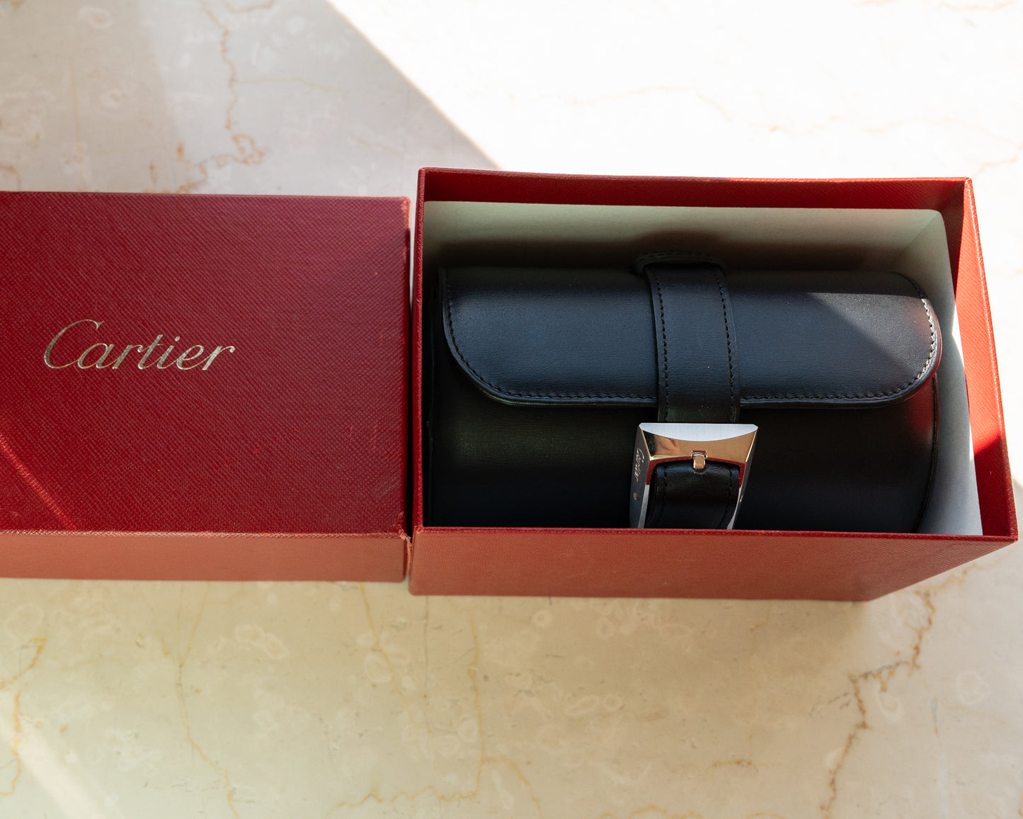 Cartier Black Calf Watch Tube - used