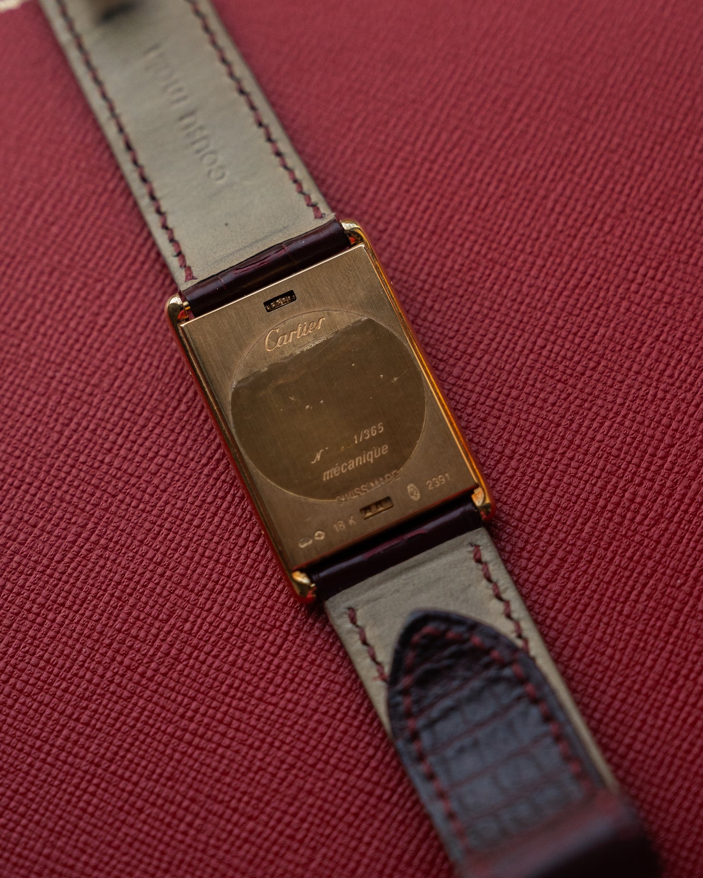 Cartier Tank Basculante CPCP "Collection Prive", Millenium Limited Edition ref 2391 in Yellow Gold, full set