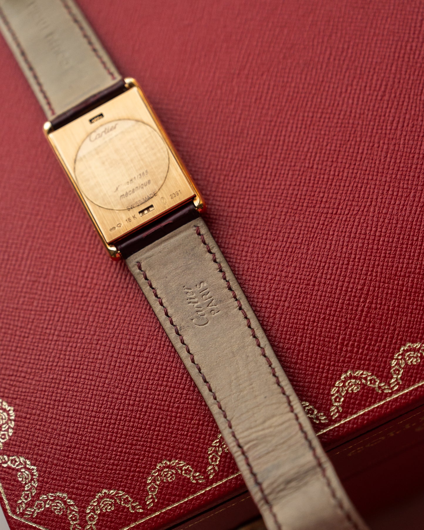 Cartier Tank Basculante CPCP "Collection Prive", Millenium Limited Edition ref 2391 in Yellow Gold, full set