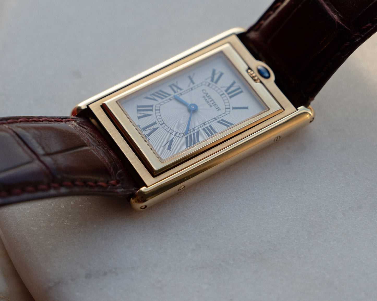 Cartier Tank Basculante CPCP "Collection Prive", Millenium Limited Edition ref 2391 in Yellow Gold, full set