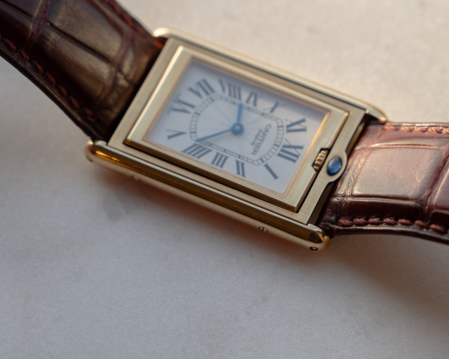 Cartier Tank Basculante CPCP "Collection Prive", Millenium Limited Edition ref 2391 in Yellow Gold, full set
