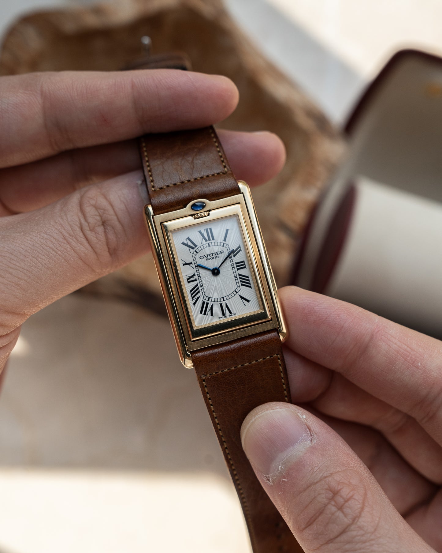 Cartier Tank Basculante CPCP "Collection Prive", Millenium Limited Edition ref 2391 in Yellow Gold, full set
