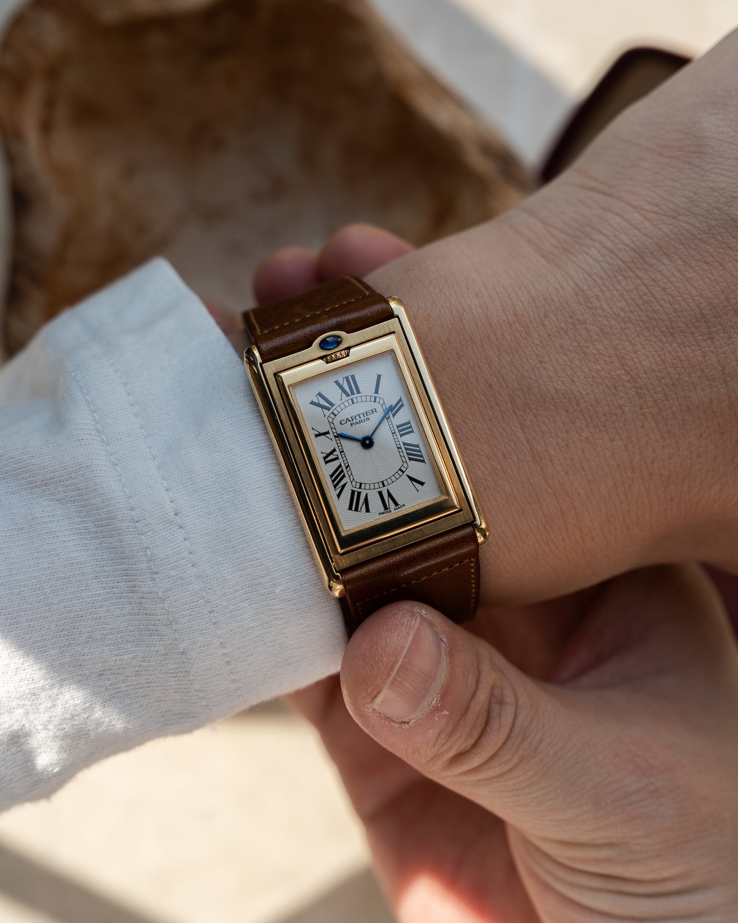 Cartier Tank Basculante CPCP "Collection Prive", Millenium Limited Edition ref 2391 in Yellow Gold, full set