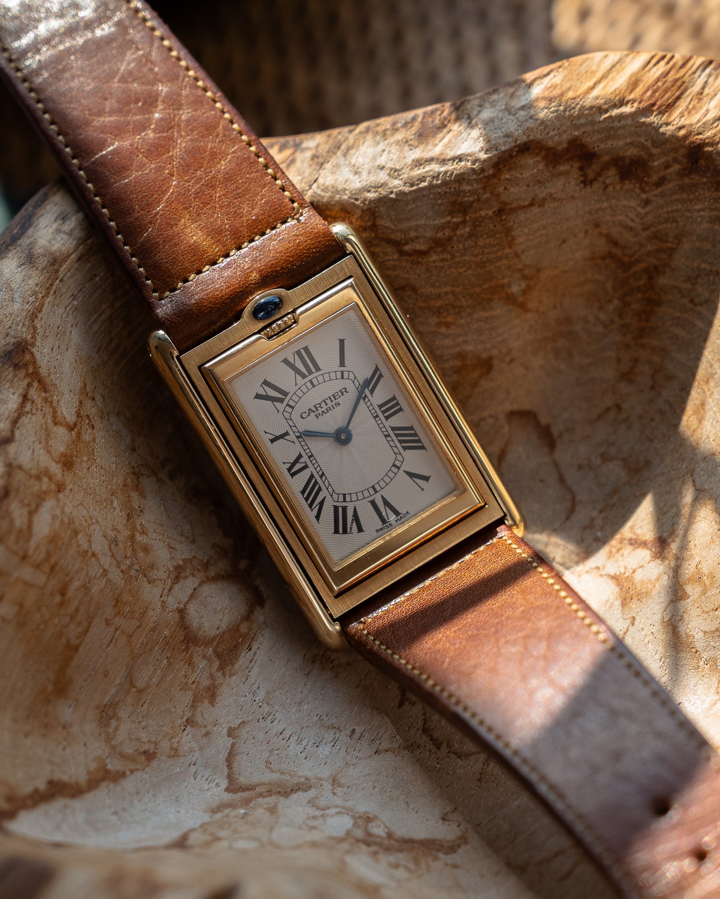 Cartier Tank Basculante CPCP "Collection Prive", Millenium Limited Edition ref 2391 in Yellow Gold, full set