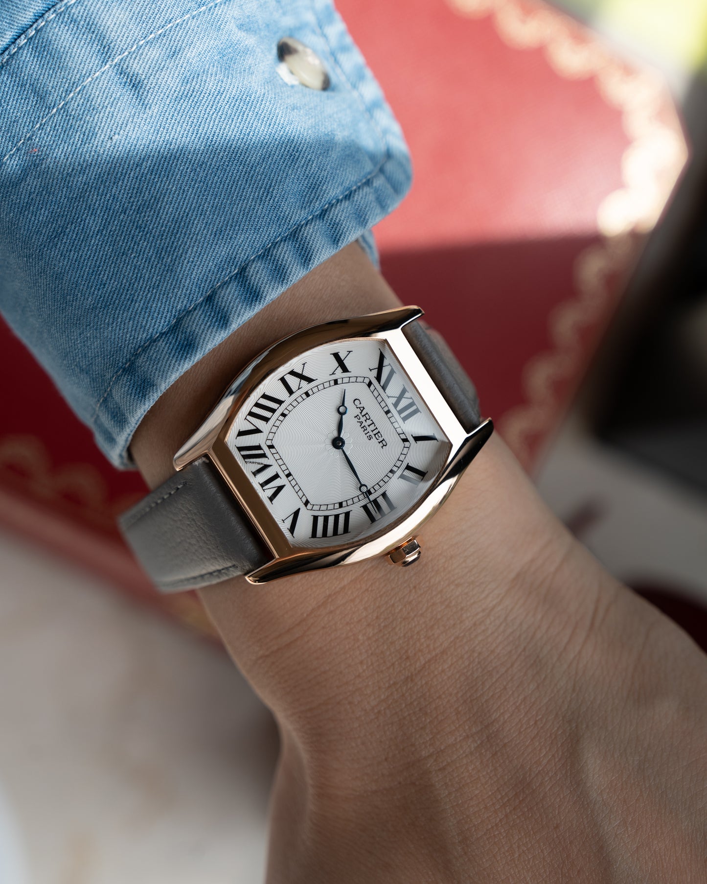 Cartier Tortue CPCP "Collection Prive", XL size in Rose Gold, ref 2763