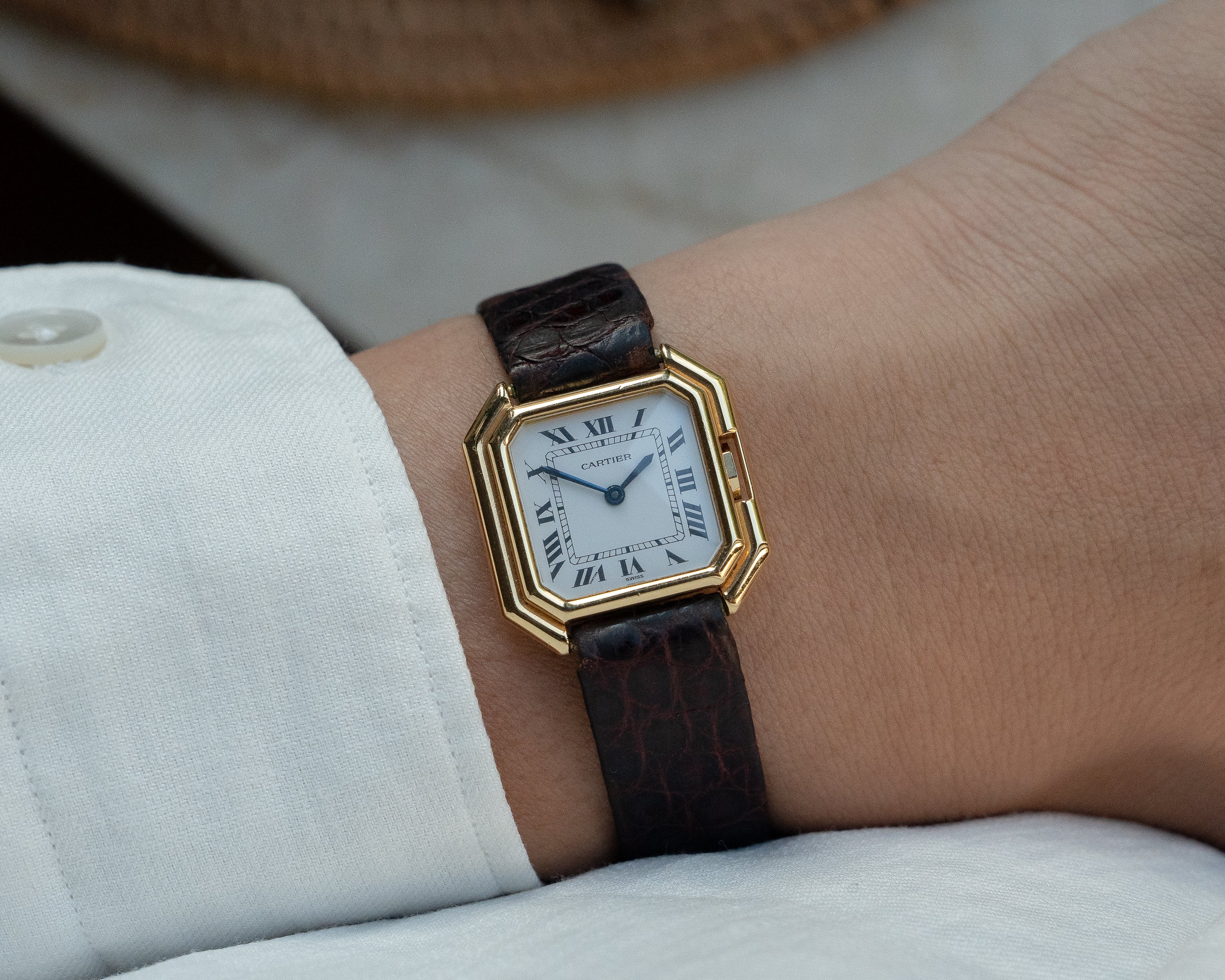 Cartier Ceinture Yellow Gold, Paris Dial, SM size - mechanical wind movement, full set