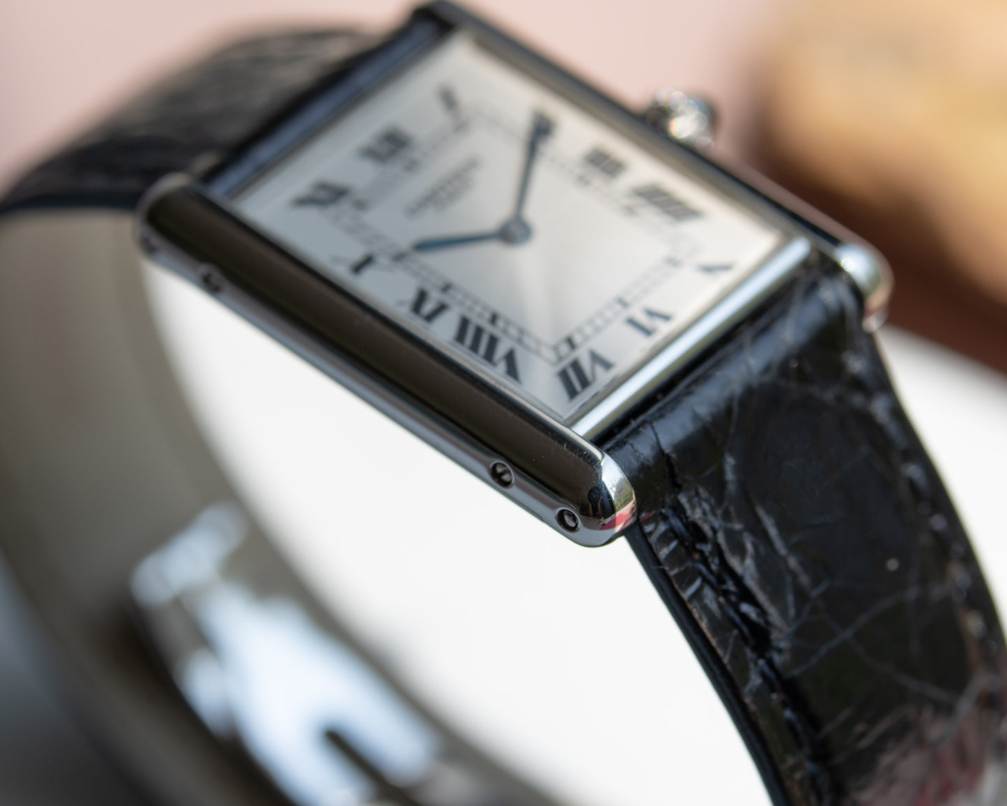 Cartier Tank Louis in platinum early CPCP, full set
