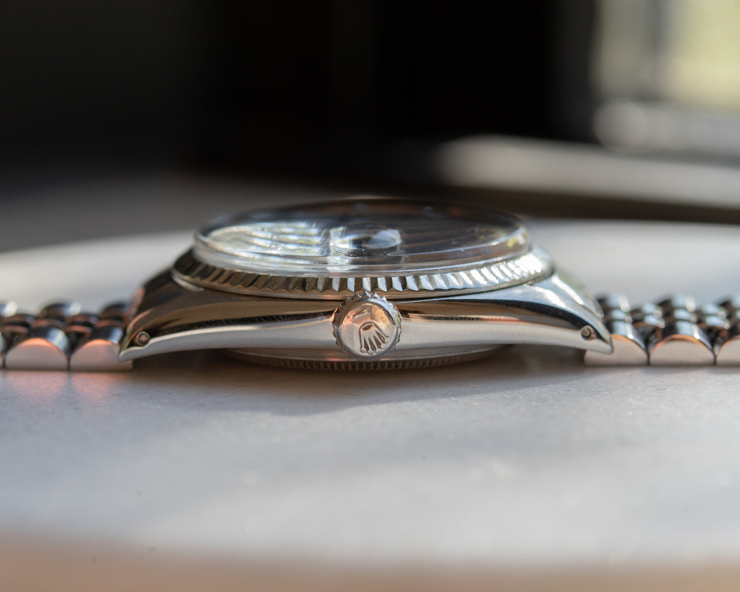 Rolex Datejust Silver Linen dial ref 1601 from 1970's