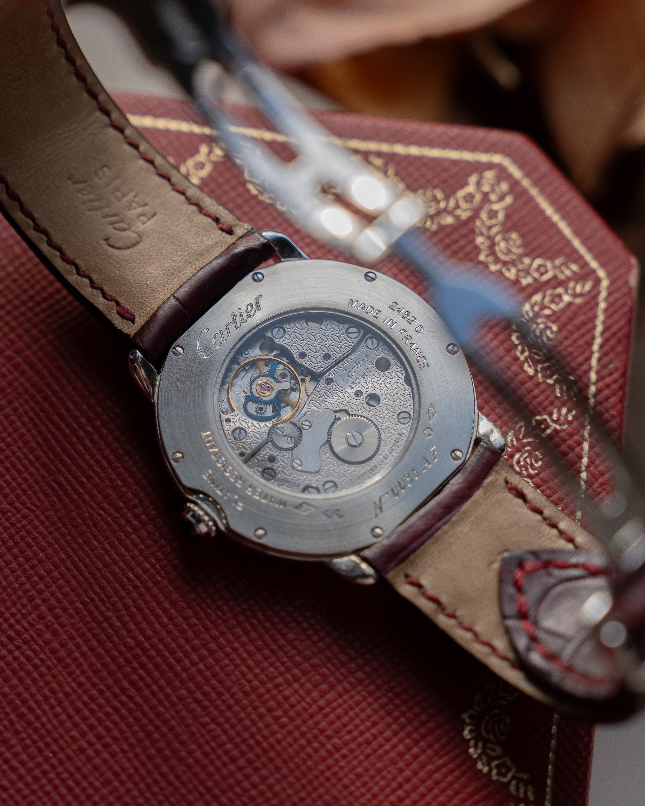 Cartier Ronde Louis Platinum CPCP "Collection Prive Cartier Paris", ref 2452, box & papers