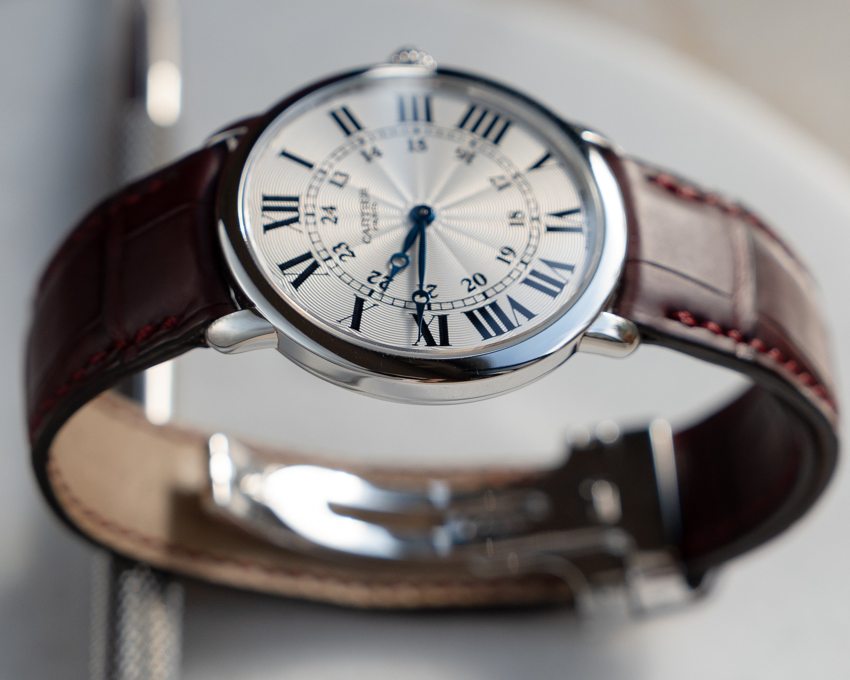 Cartier Ronde Louis Platinum CPCP "Collection Prive Cartier Paris", ref 2452, box & papers