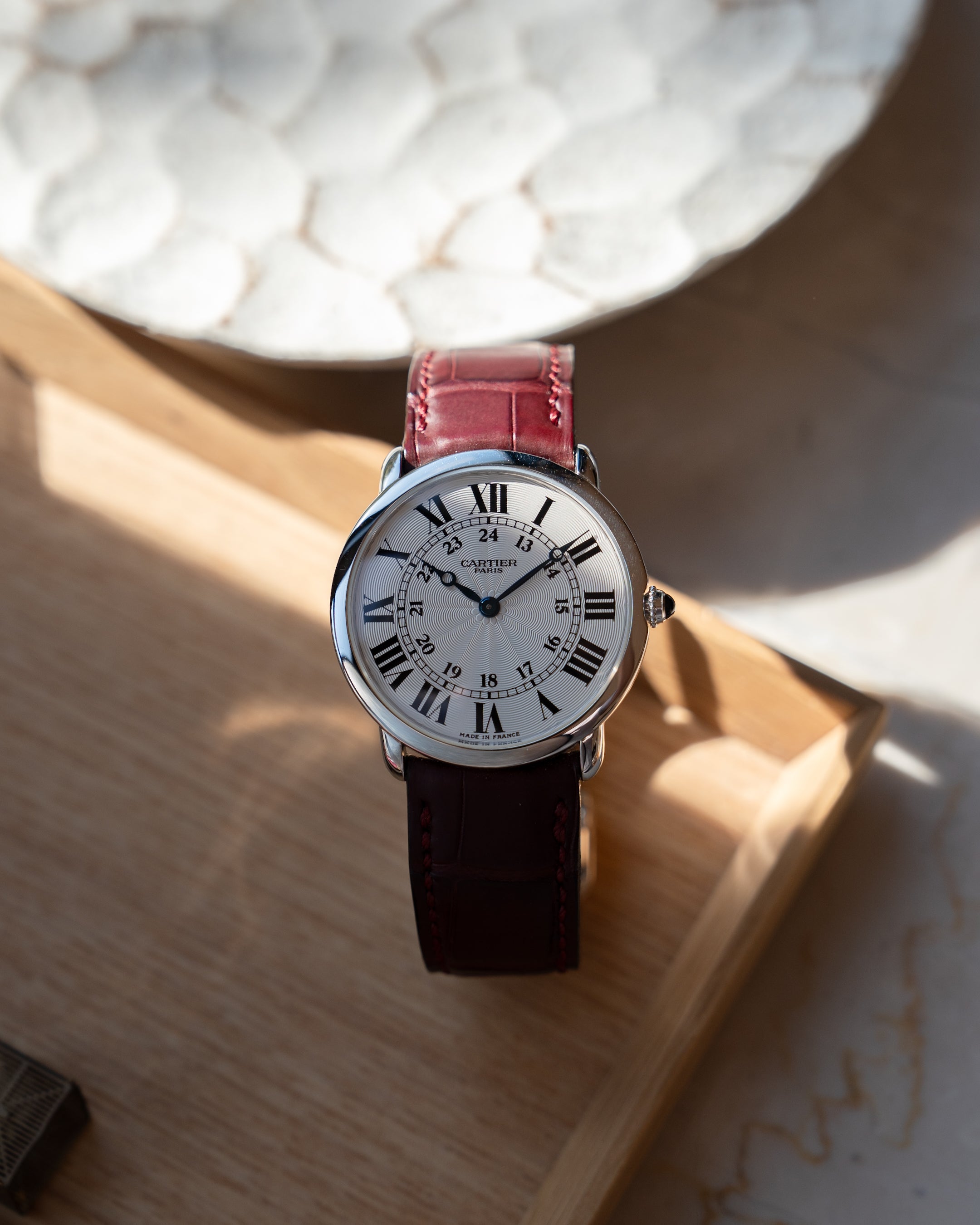 Cartier Ronde Louis Platinum CPCP "Collection Prive Cartier Paris", ref 2452, box & papers