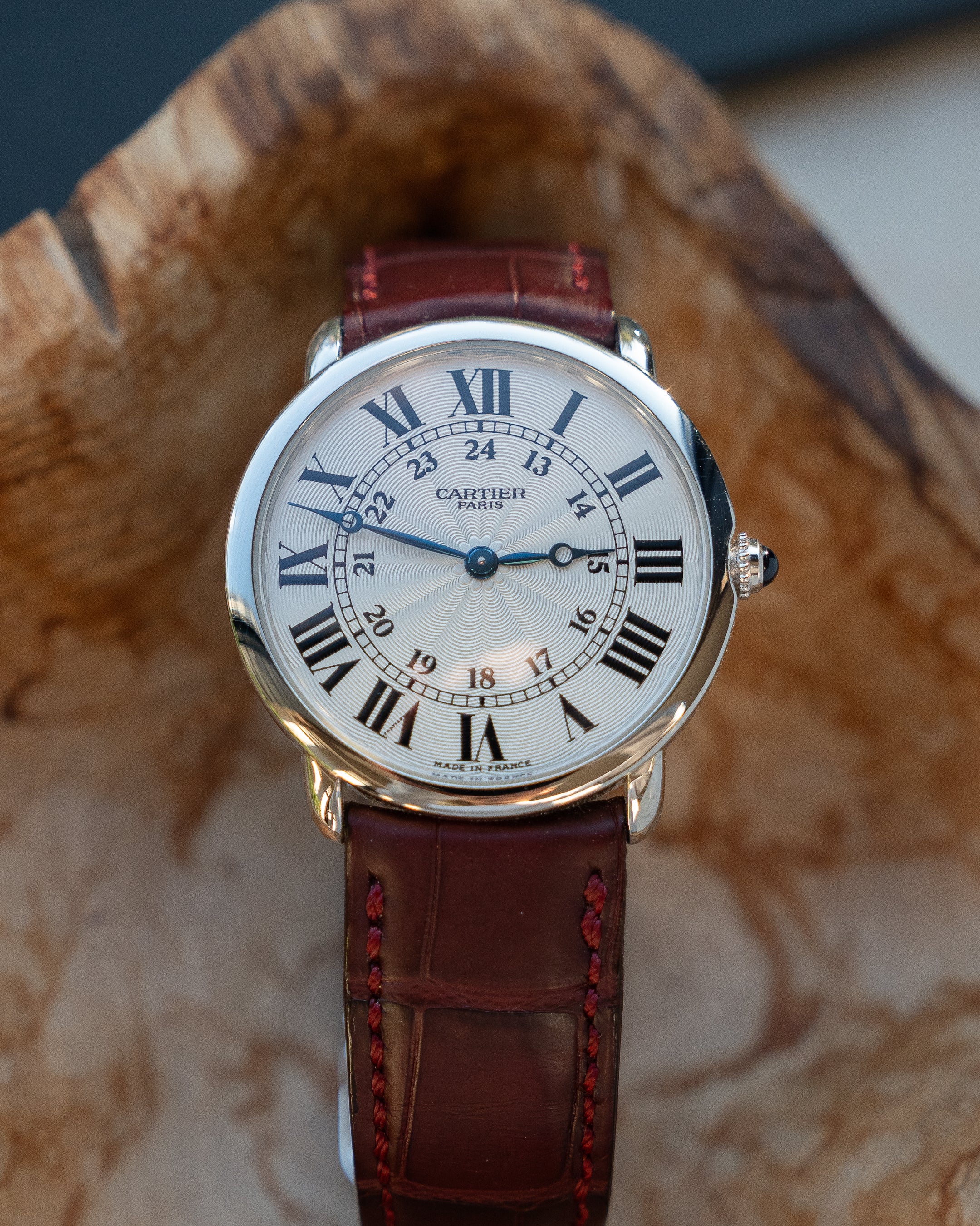 Cartier Ronde Louis Platinum CPCP "Collection Prive Cartier Paris", ref 2452, box & papers