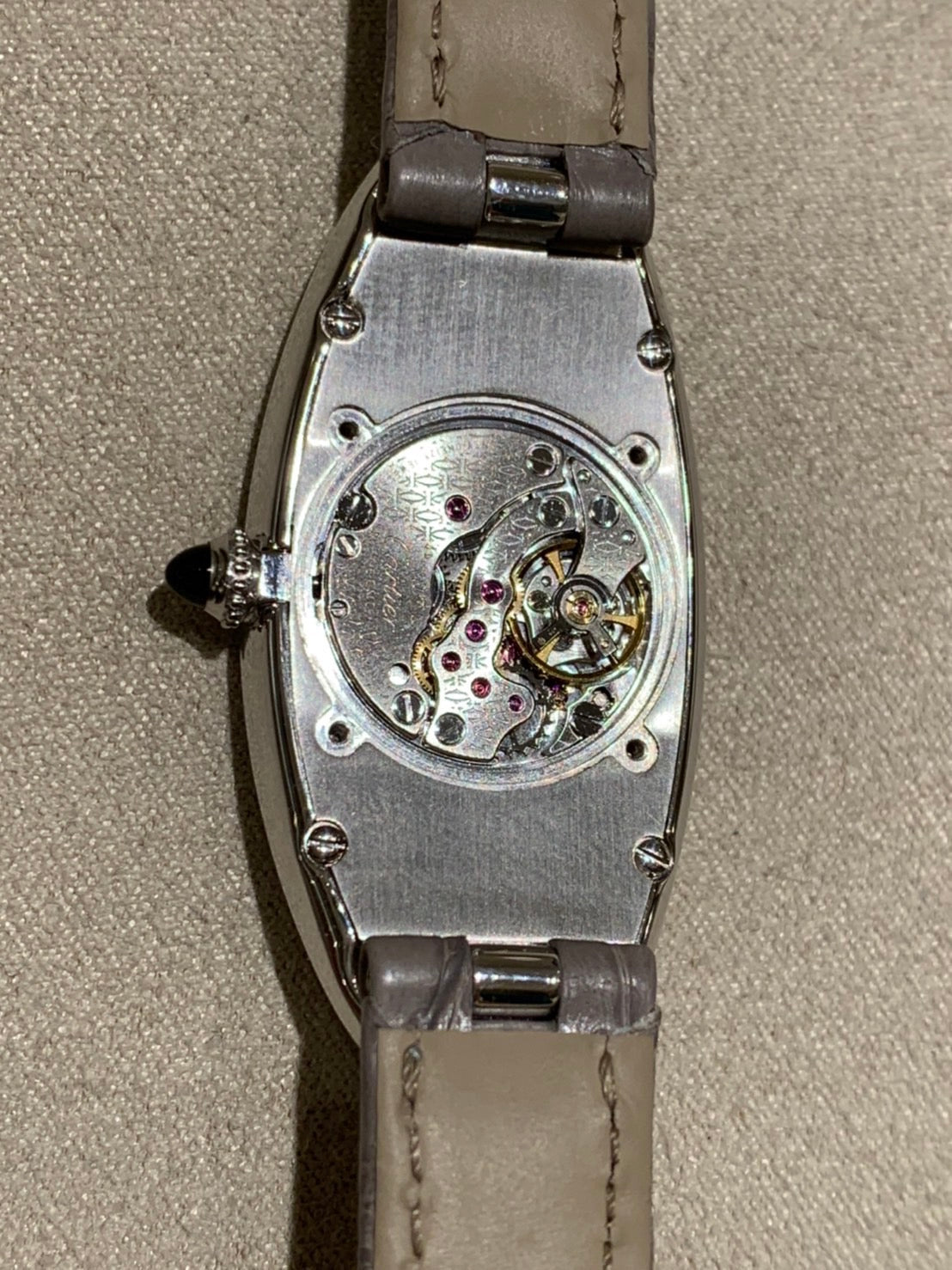 Cartier Baignoire Allongée ref 2514 in white gold w/ mechanical movement