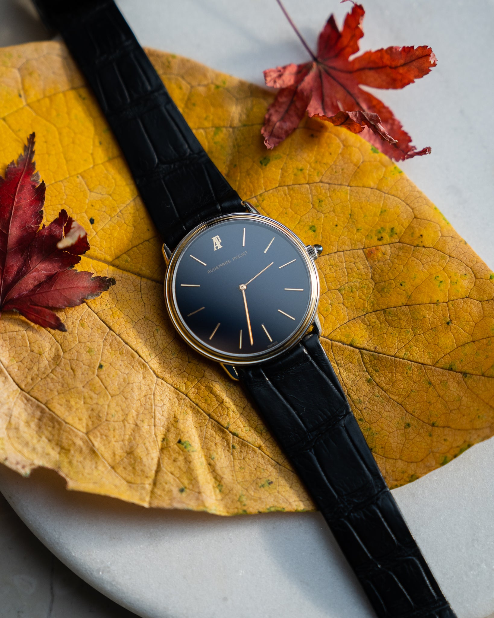 Audemars Piguet Steel 1970's Dress Watch with quartz caliber 2502 Special Dial Audemars Piguet Steel 1970's Dress Watch with quartz caliber 2502 Special Dial