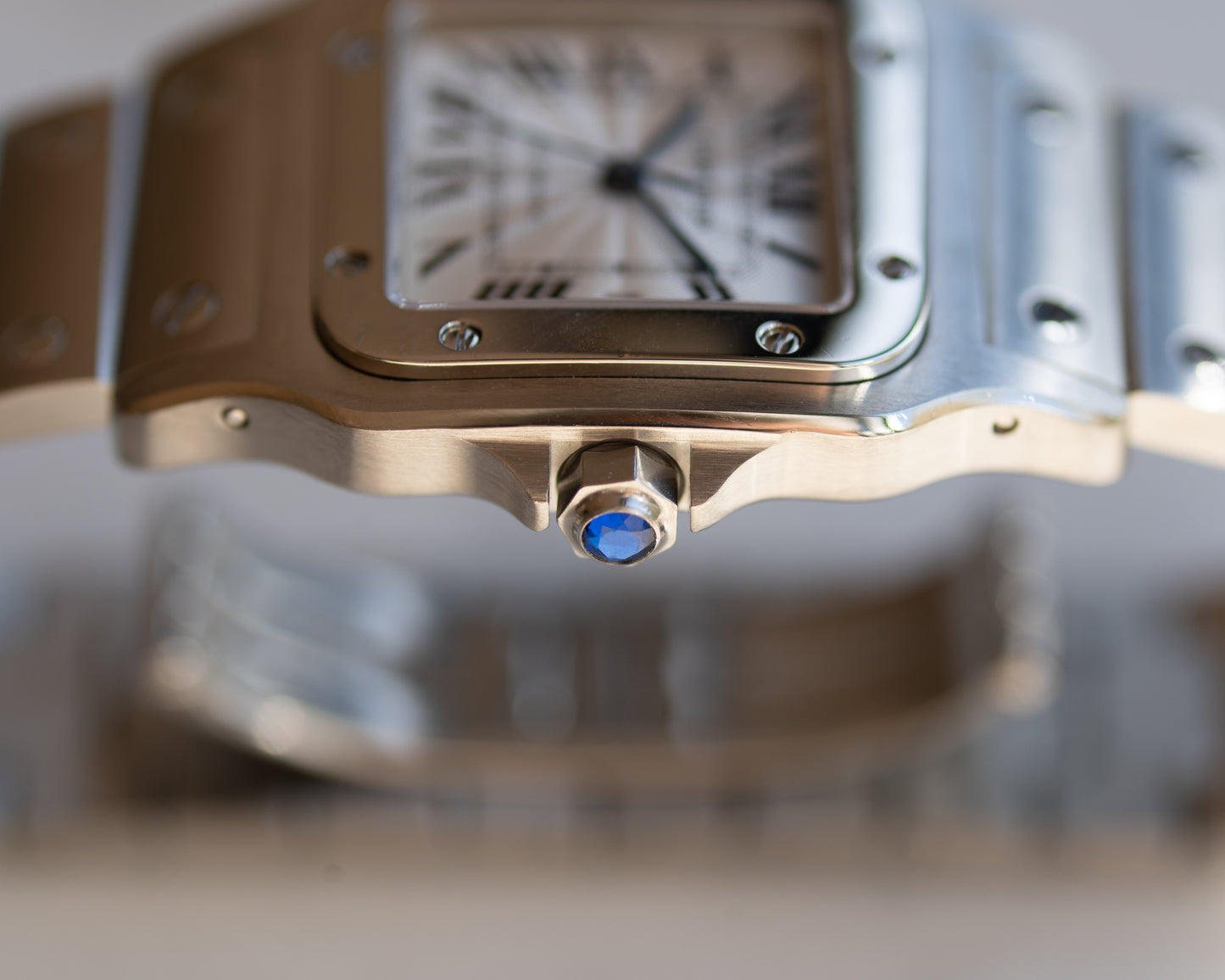 Cartier Santos Galbee LM ref 2319 in steel, box and papers