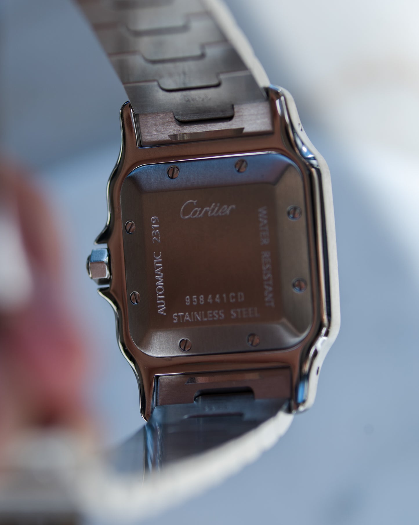 Cartier Santos Galbee LM ref 2319 in steel, box and papers