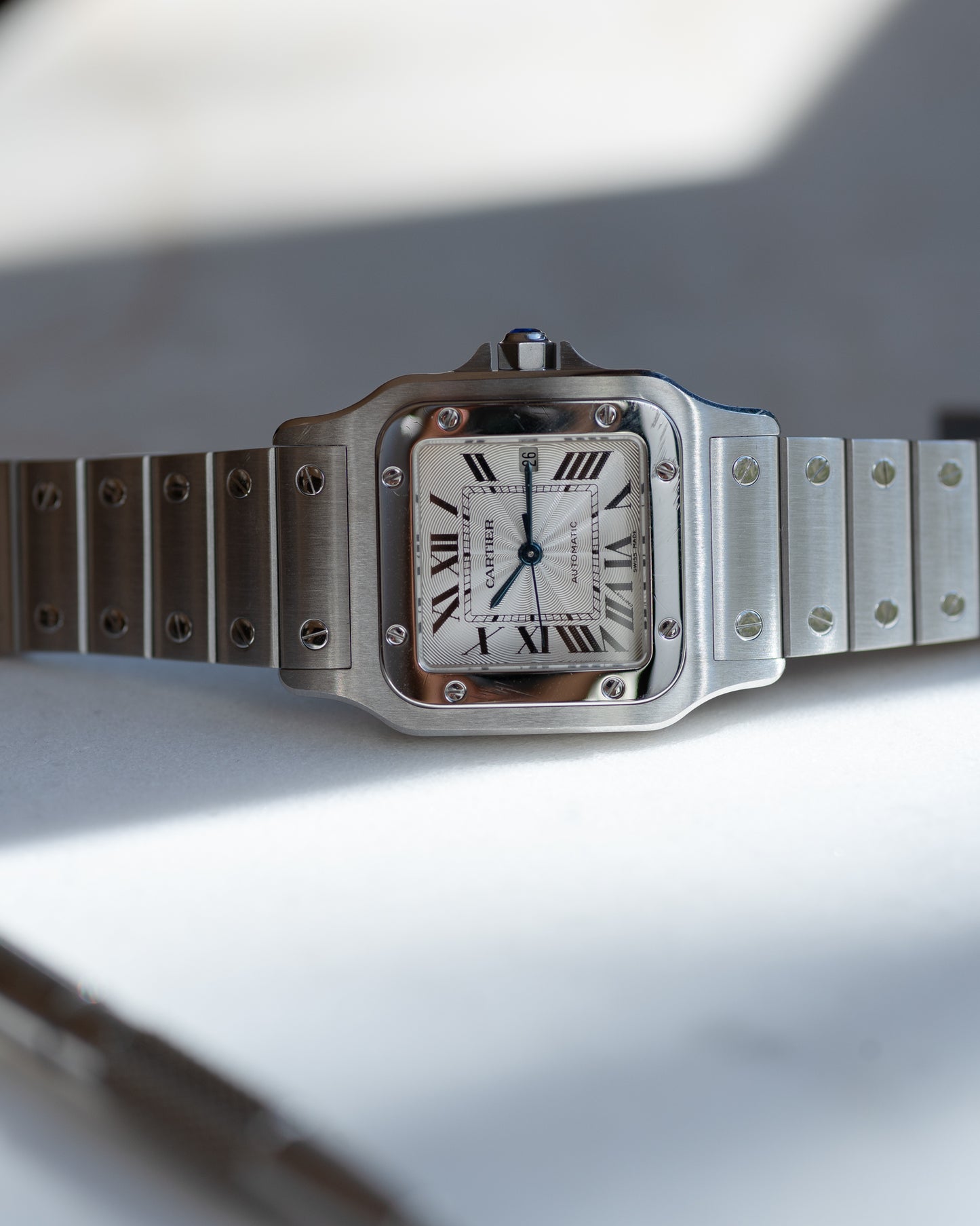 Cartier Santos Galbee LM ref 2319 in steel, box and papers