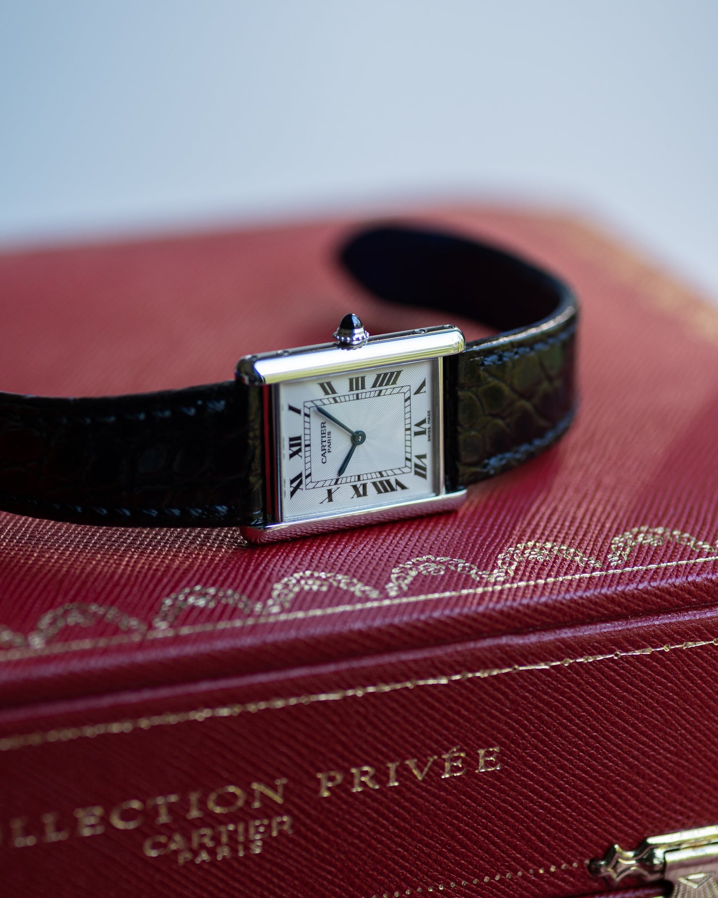 Cartier Tank Louis in platinum from the CPCP collection - full set