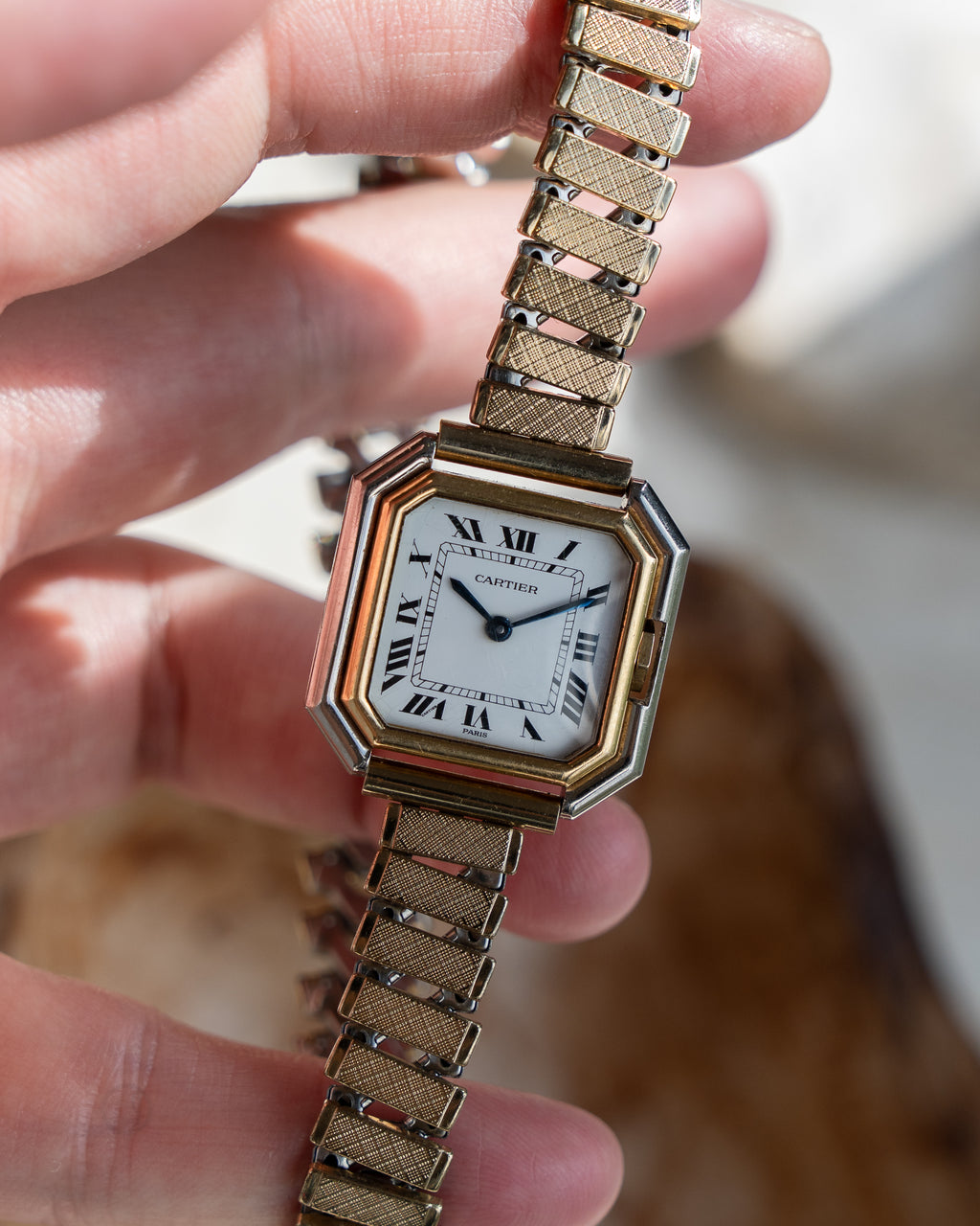 Cartier Ceinture 18k White & Yellow Gold, SM size, ref 78210 - mechanical wind movement