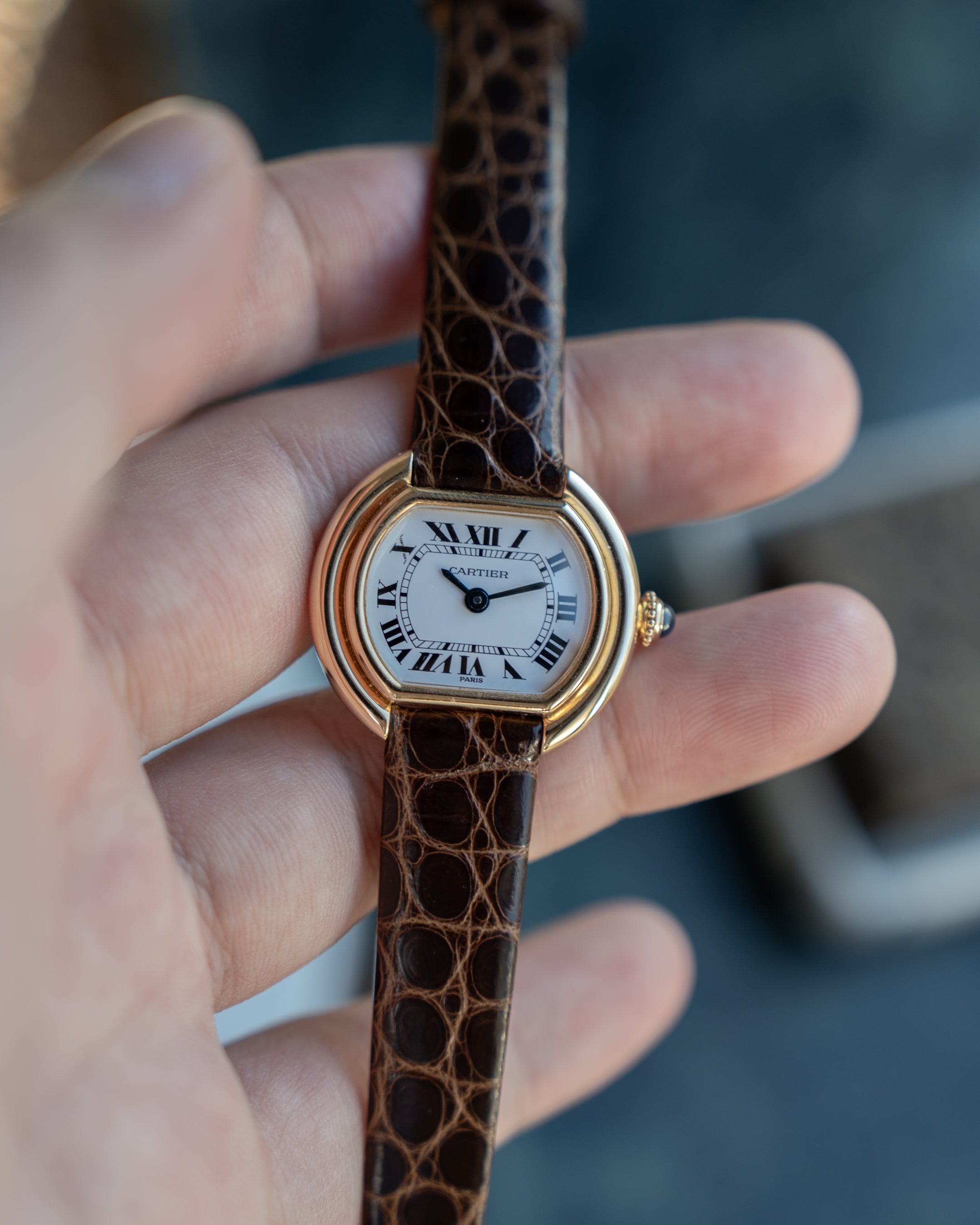 Cartier Ellipse Yellow Gold, Paris Dial, SM size - mechanical wind movement
