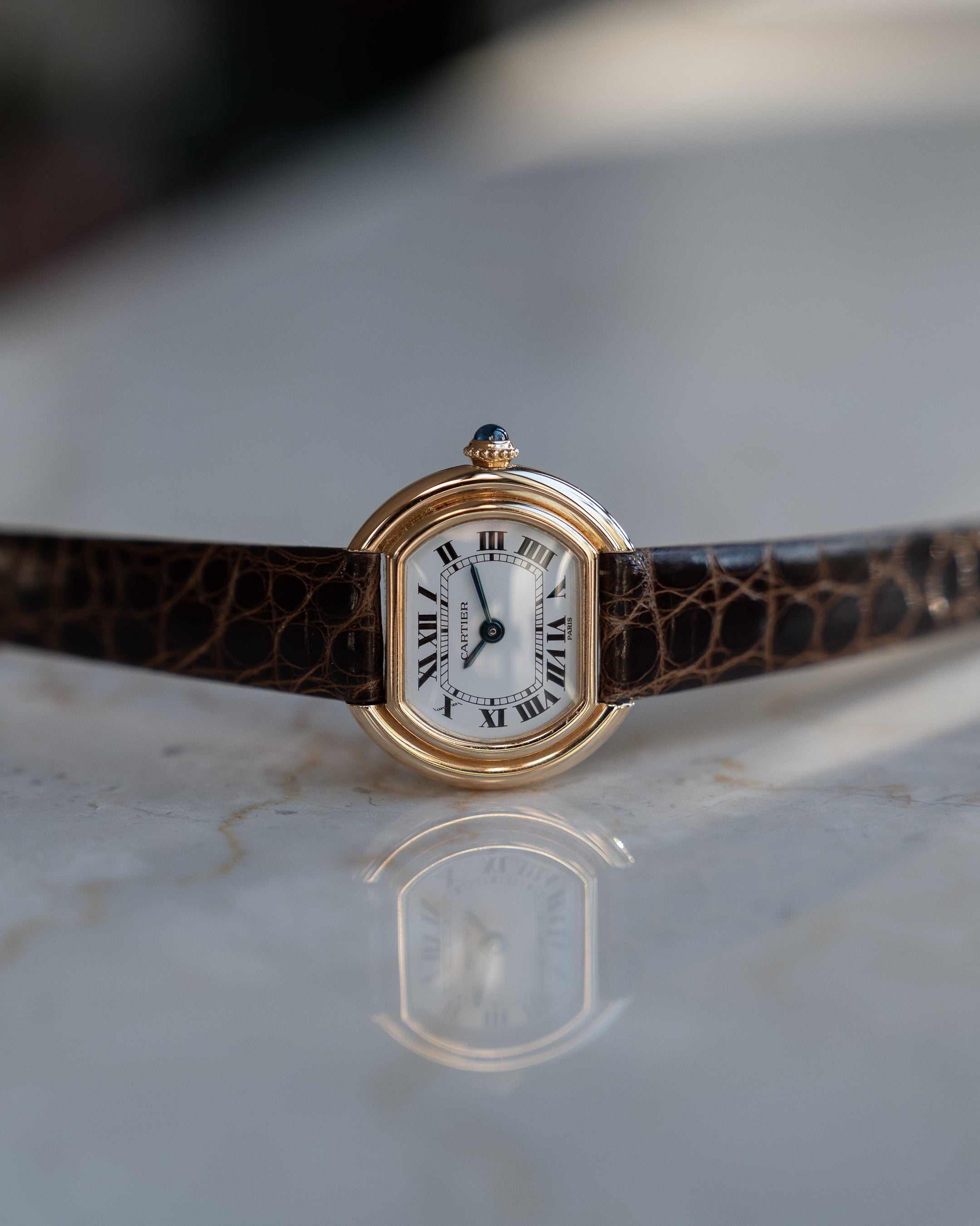 Cartier Ellipse Yellow Gold, Paris Dial, SM size - mechanical wind movement