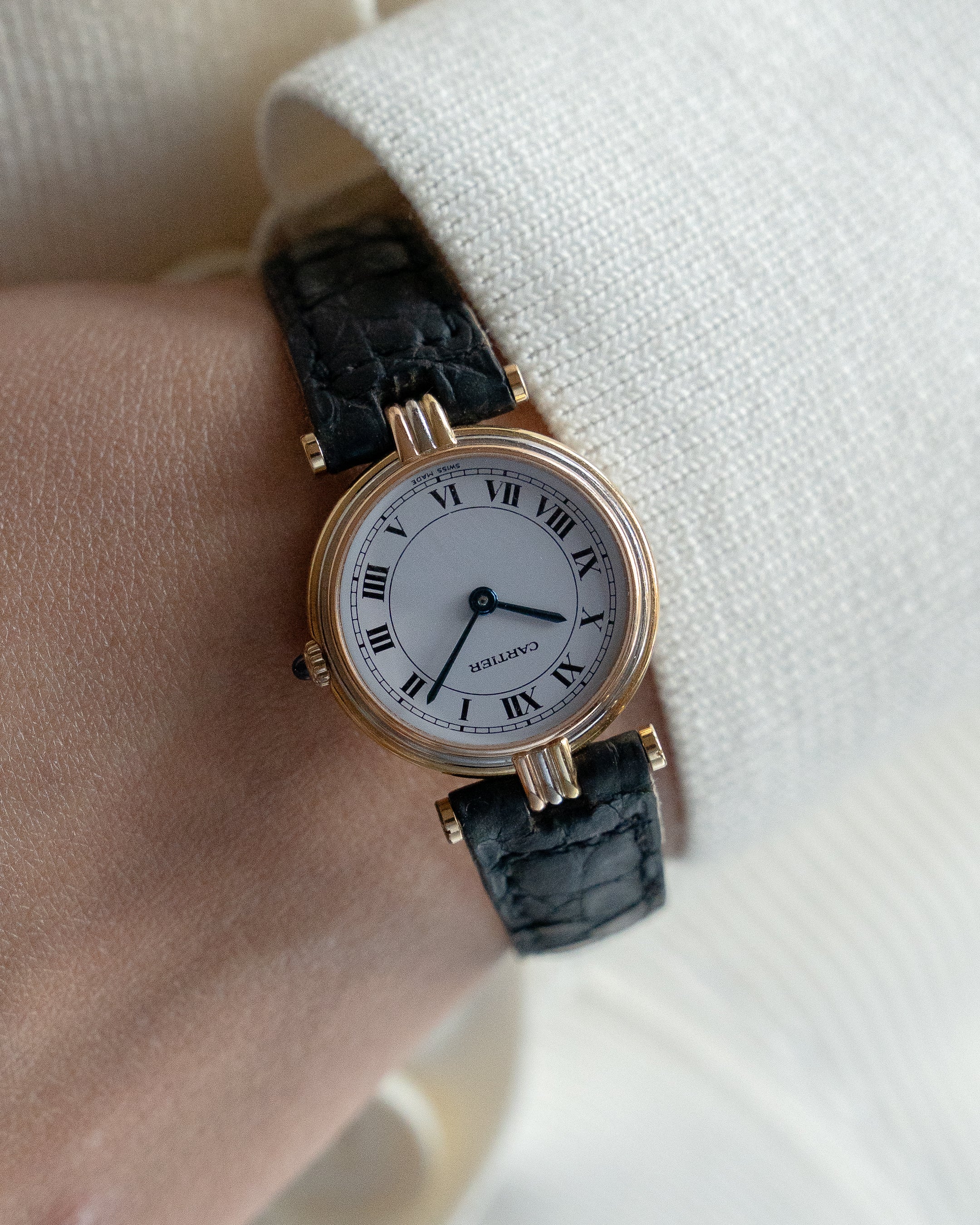 Cartier Vendome Trinity- Yellow Gold, Rose Gold, White Gold- ref. 81004, SM size, box & papers