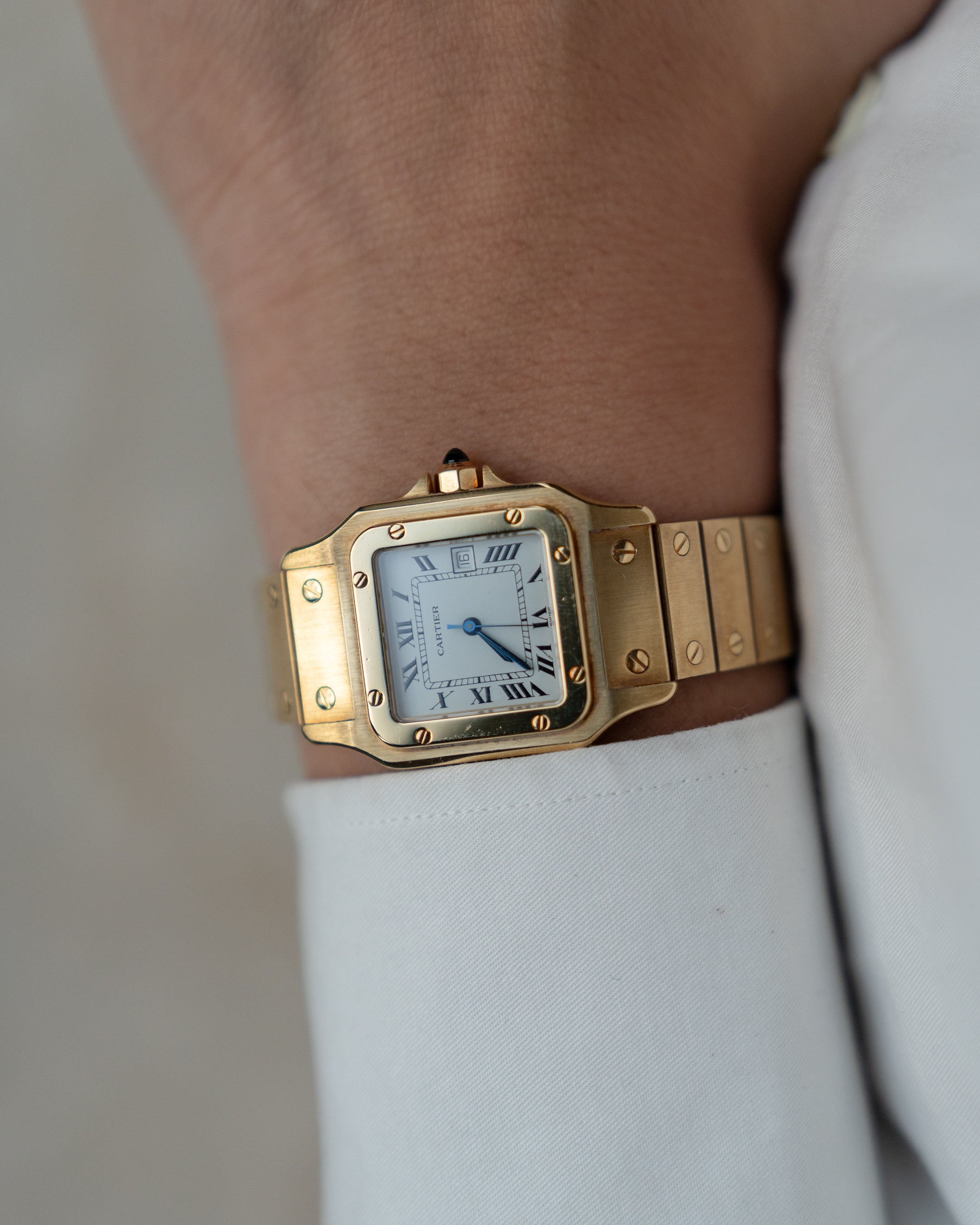 Cartier santos full clearance gold