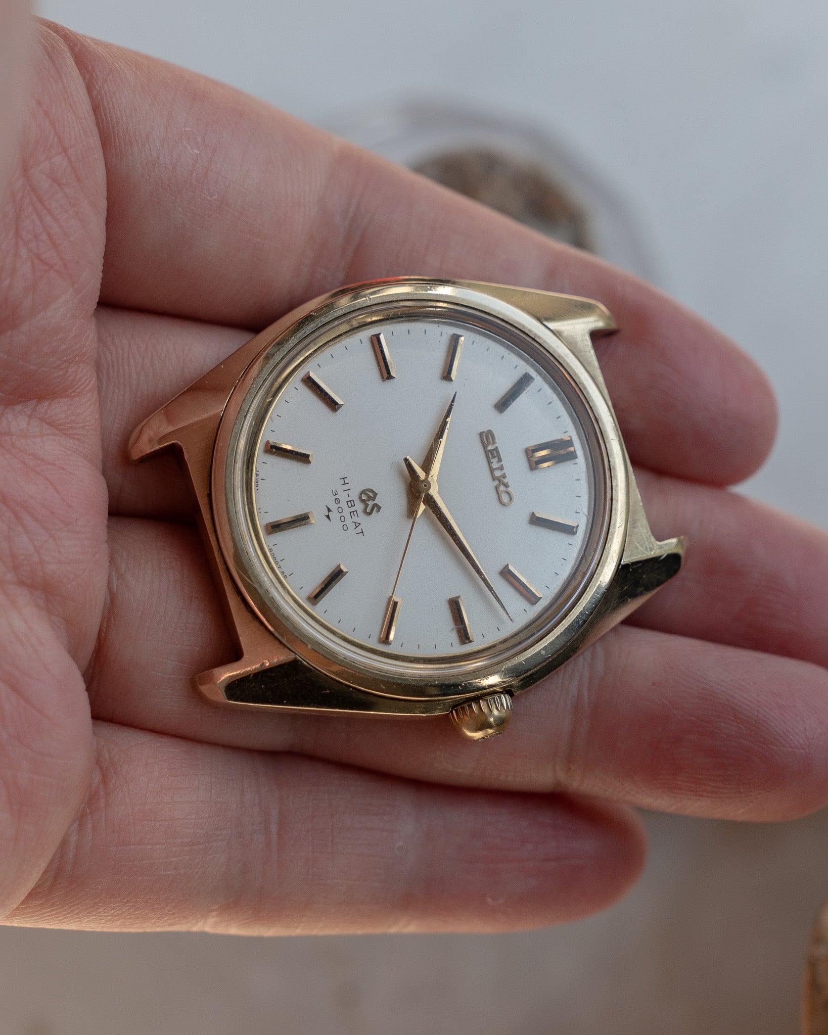 Grand Seiko 4520-8000 hi-beat in cap gold, November 1968