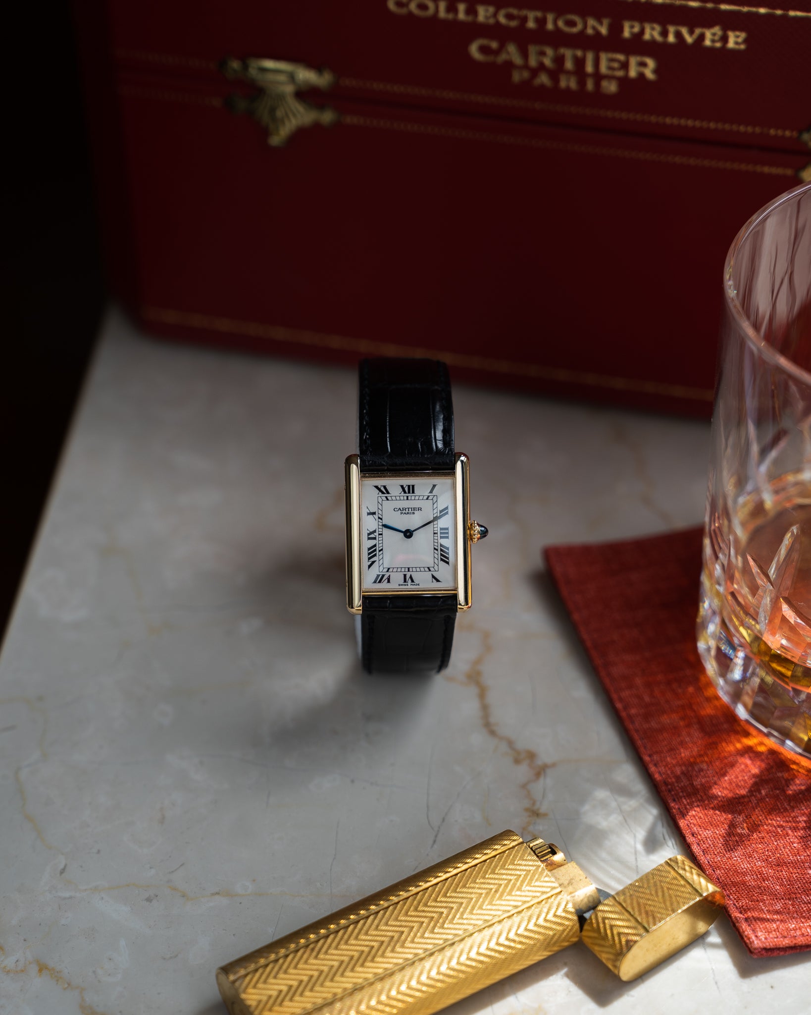 Cartier Tank Louis in YG, CPCP "Collection Prive", full set