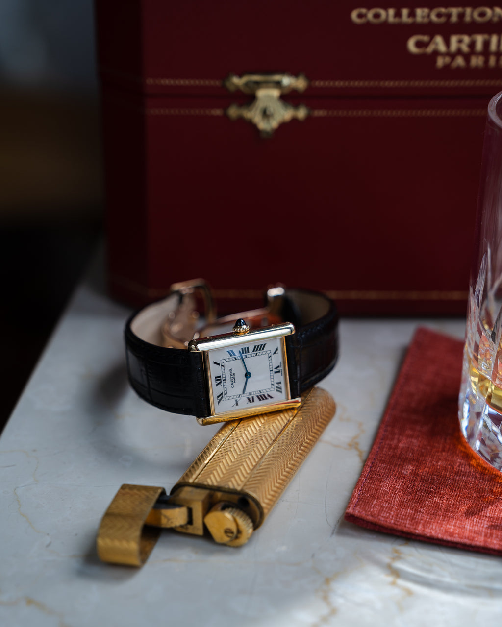 Cartier Tank Louis in YG, CPCP "Collection Prive", full set