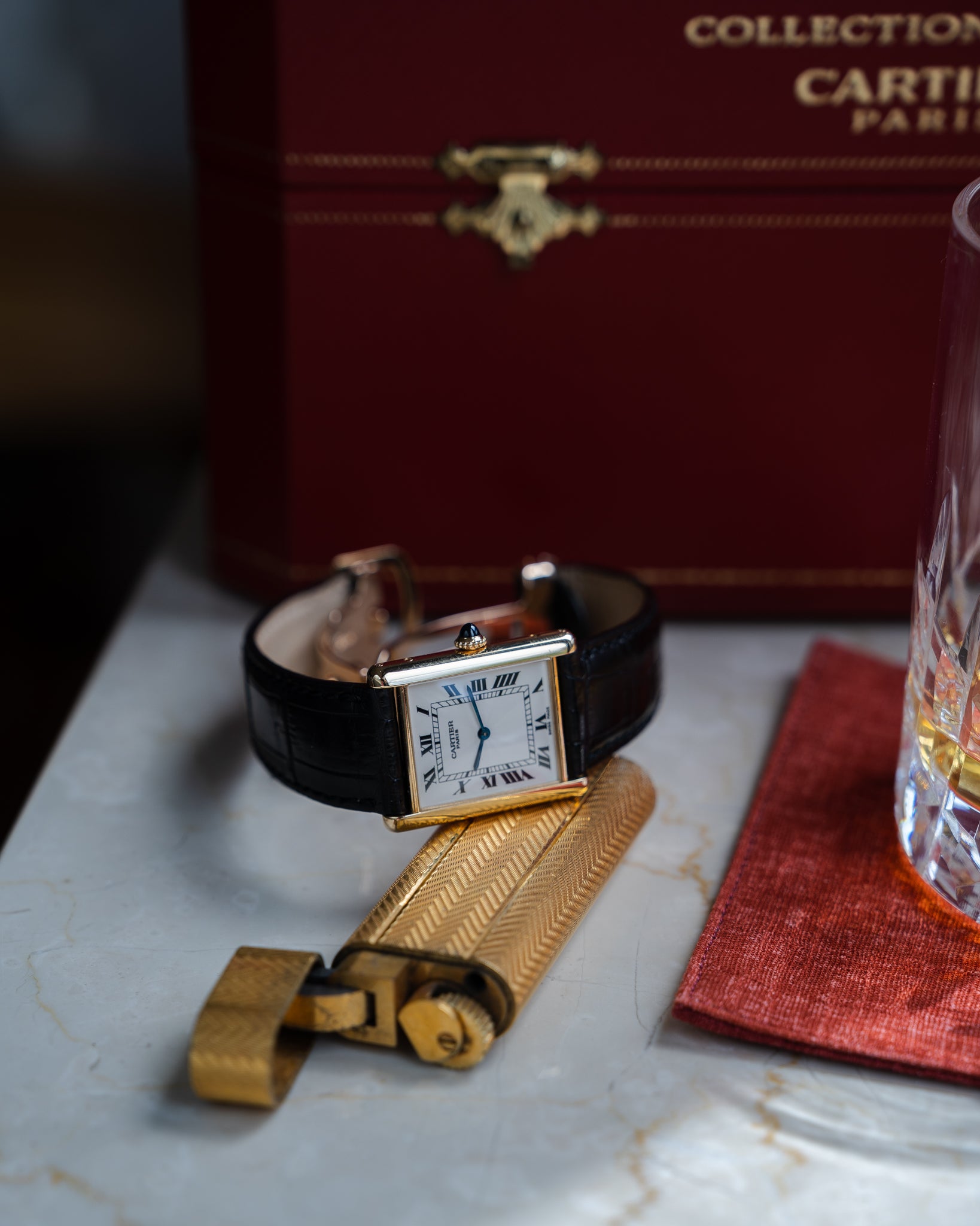 Cartier Tank Louis in YG, CPCP "Collection Prive", full set