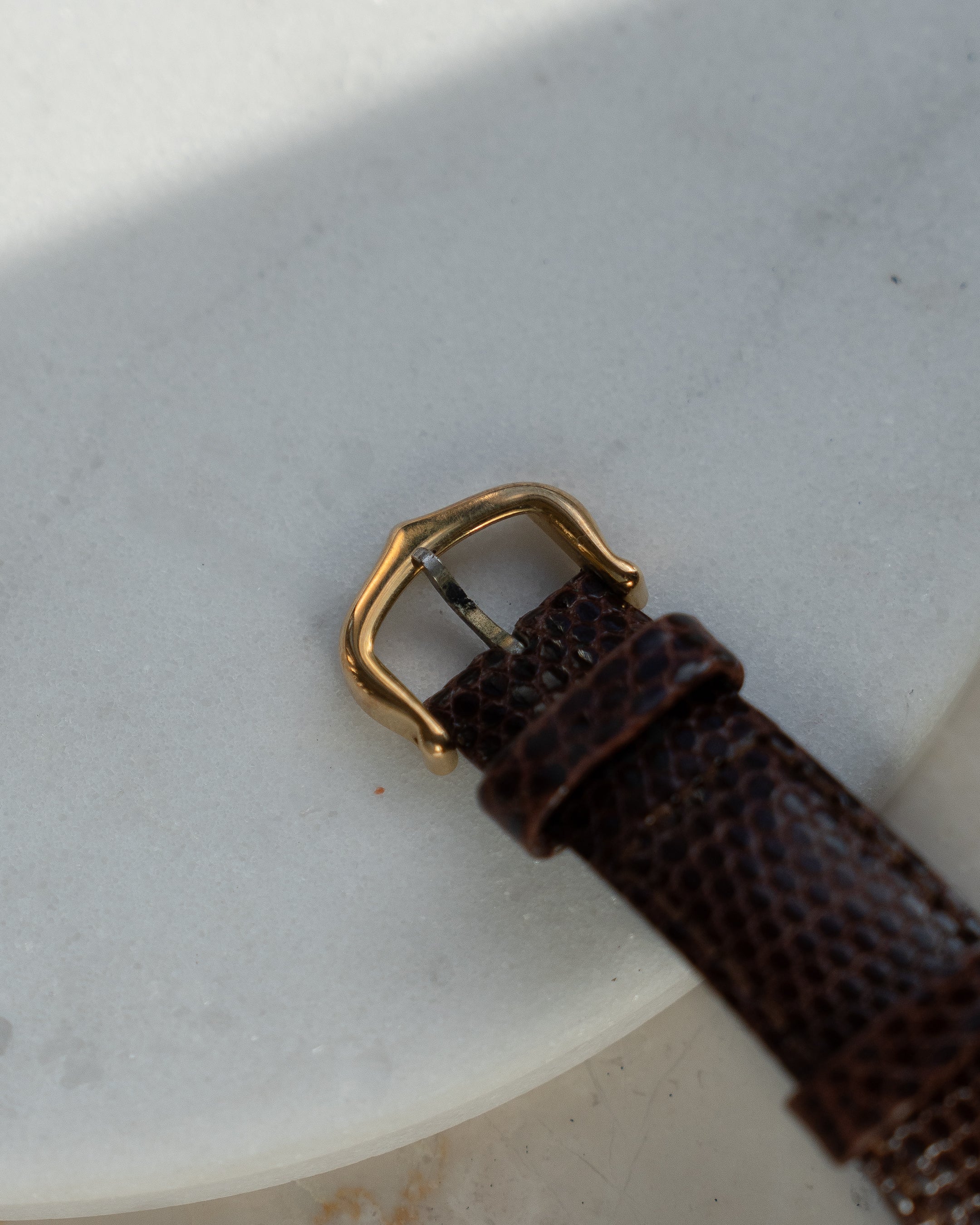 Cartier Must Tank Brown "Wood" pattern Lacquer Dial, LM size, mechanical movement