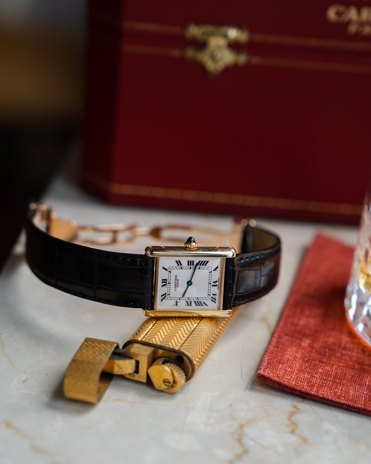 Cartier Tank Louis in YG, CPCP Collection Prive, full set – Special Dial