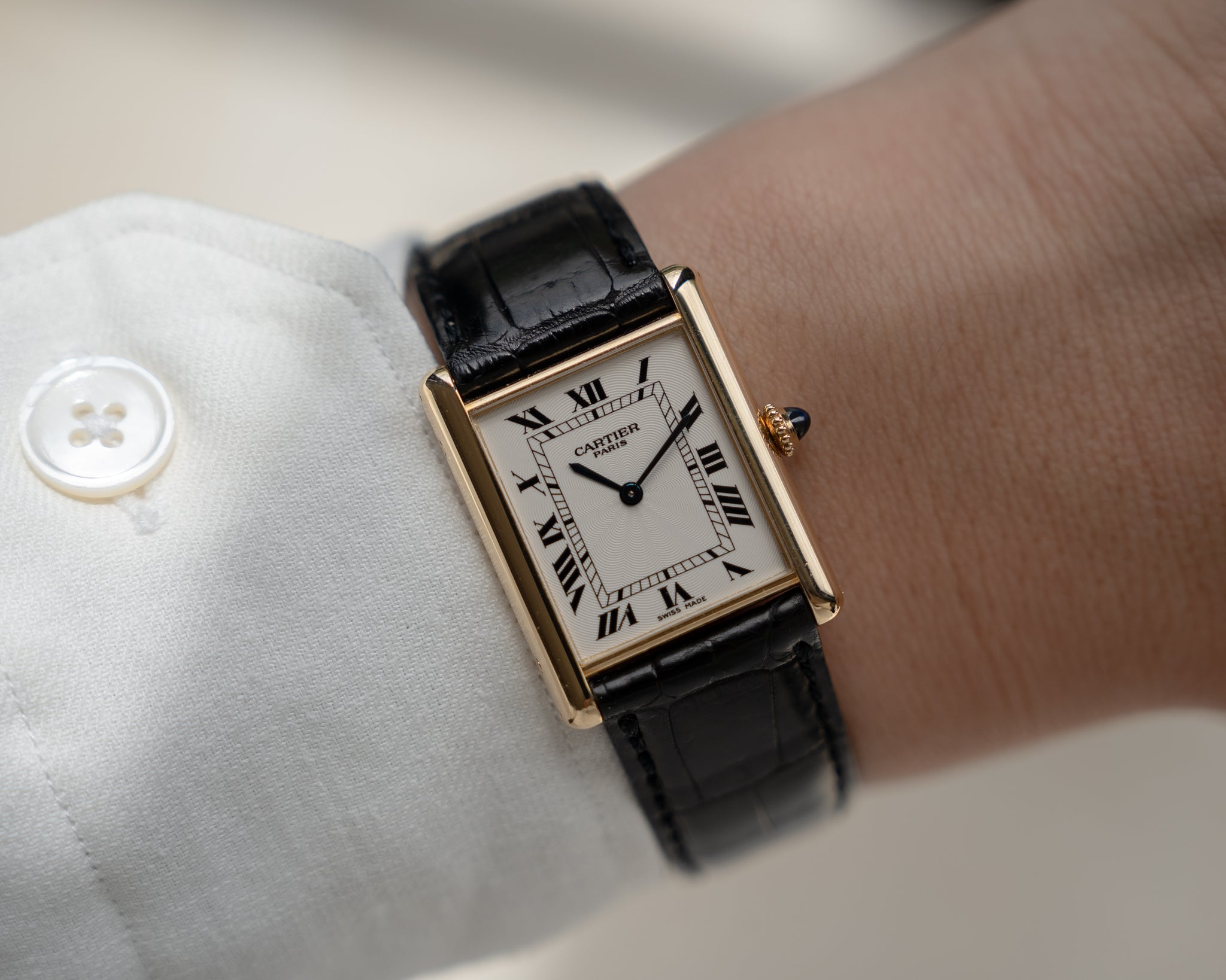 Cartier Tank Louis in YG, CPCP "Collection Prive", full set