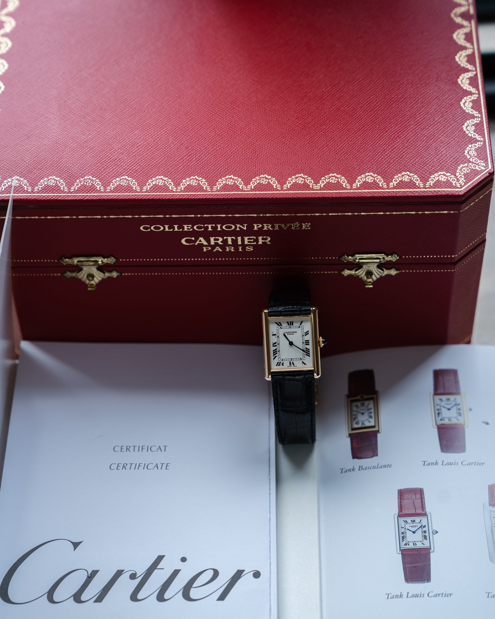 Cartier Tank Louis in YG, CPCP "Collection Prive", full set
