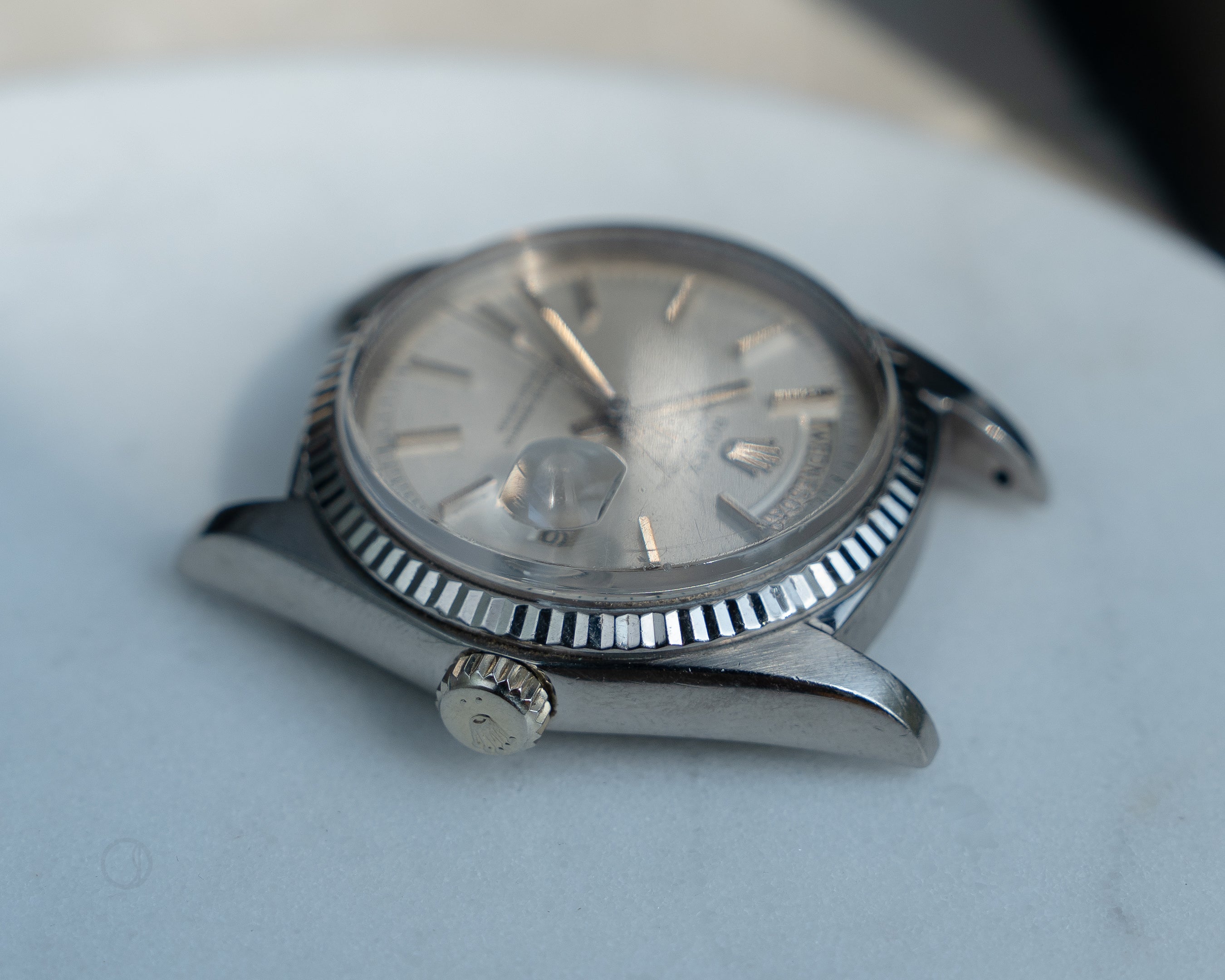 Rolex Day-Date in White Gold ref 1803 non lume Silver Dial from 1974