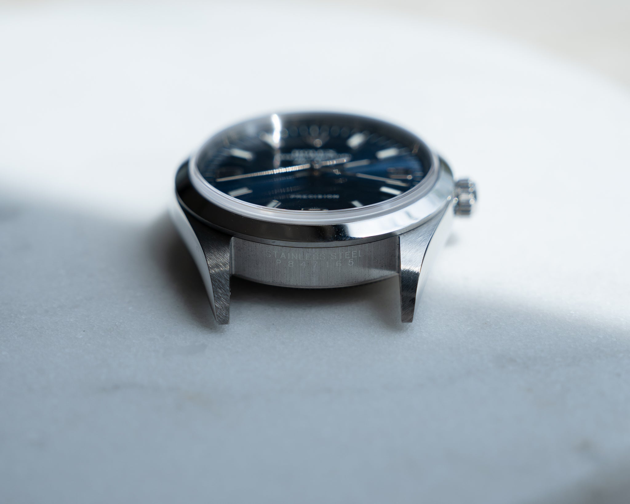 Rolex Air King 14000M Blue Dial from October 2001, full set
