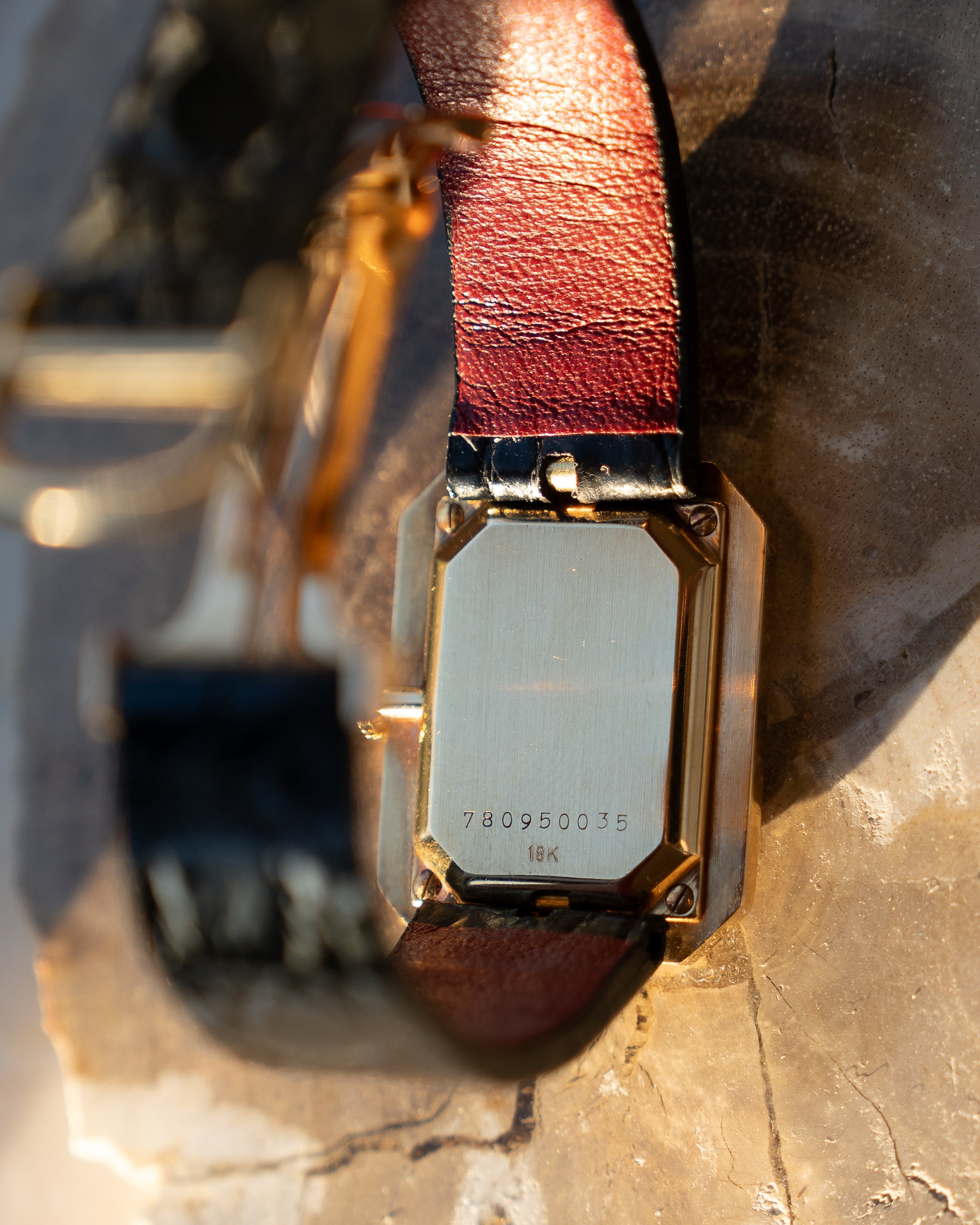 Cartier Cristallor 18k Yellow Gold, early Paris Dial and hidden lug case, SM size with 18k gold deployant buckle
